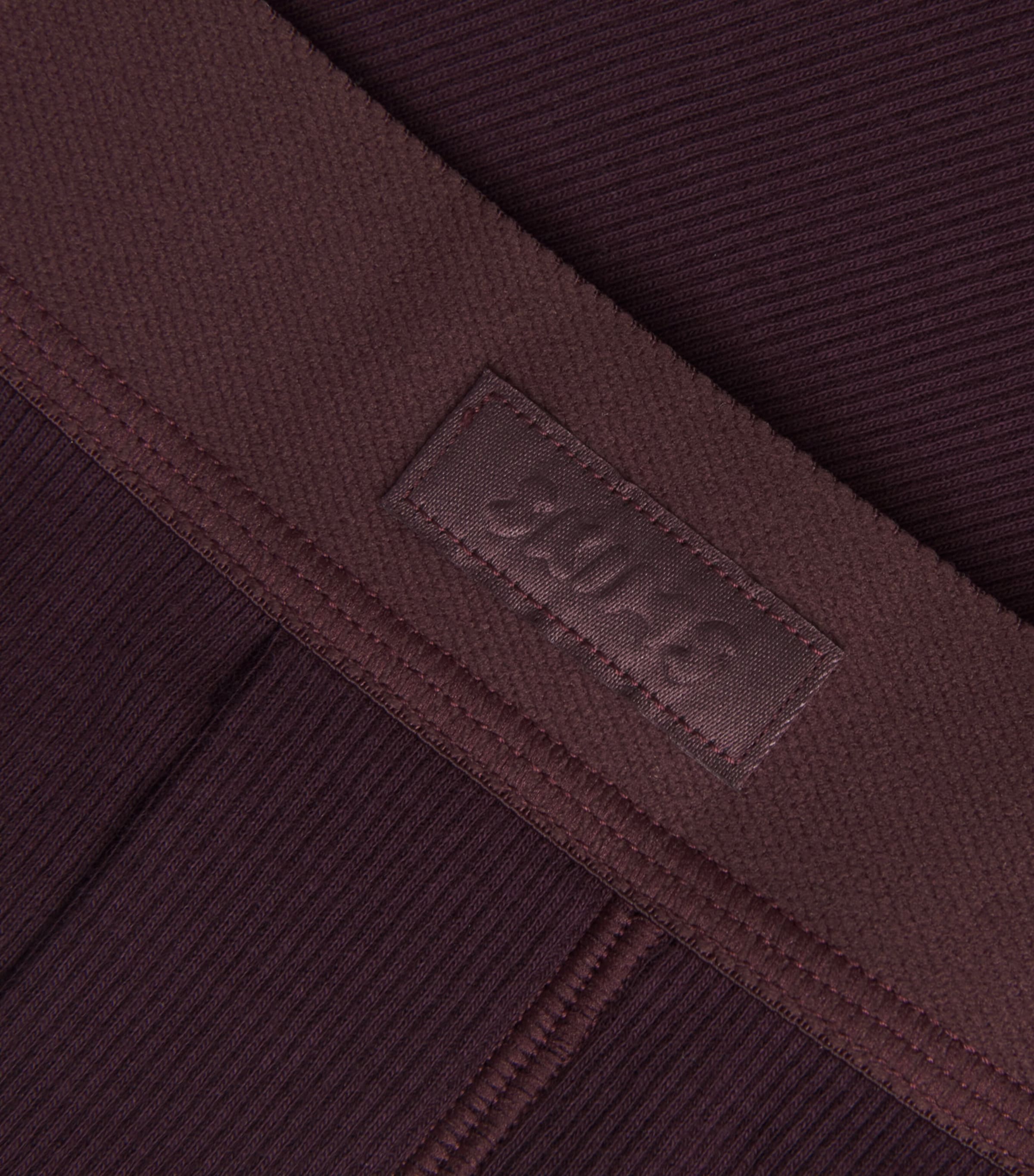 Stretch-Cotton Ribbed Boxer Shorts CURRANT Image 6