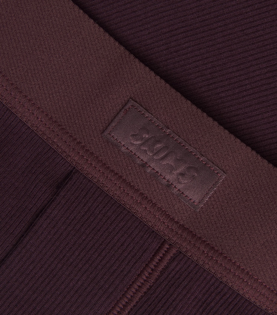 Stretch-Cotton Ribbed Boxer Shorts CURRANT Image 6