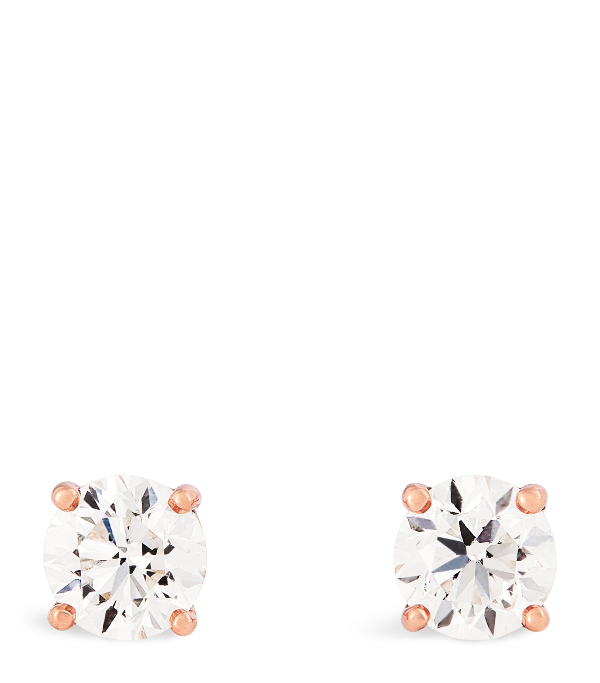 Rose Gold and Diamond Stud Earrings (0.25ctw) ROSE GOLD Image 1