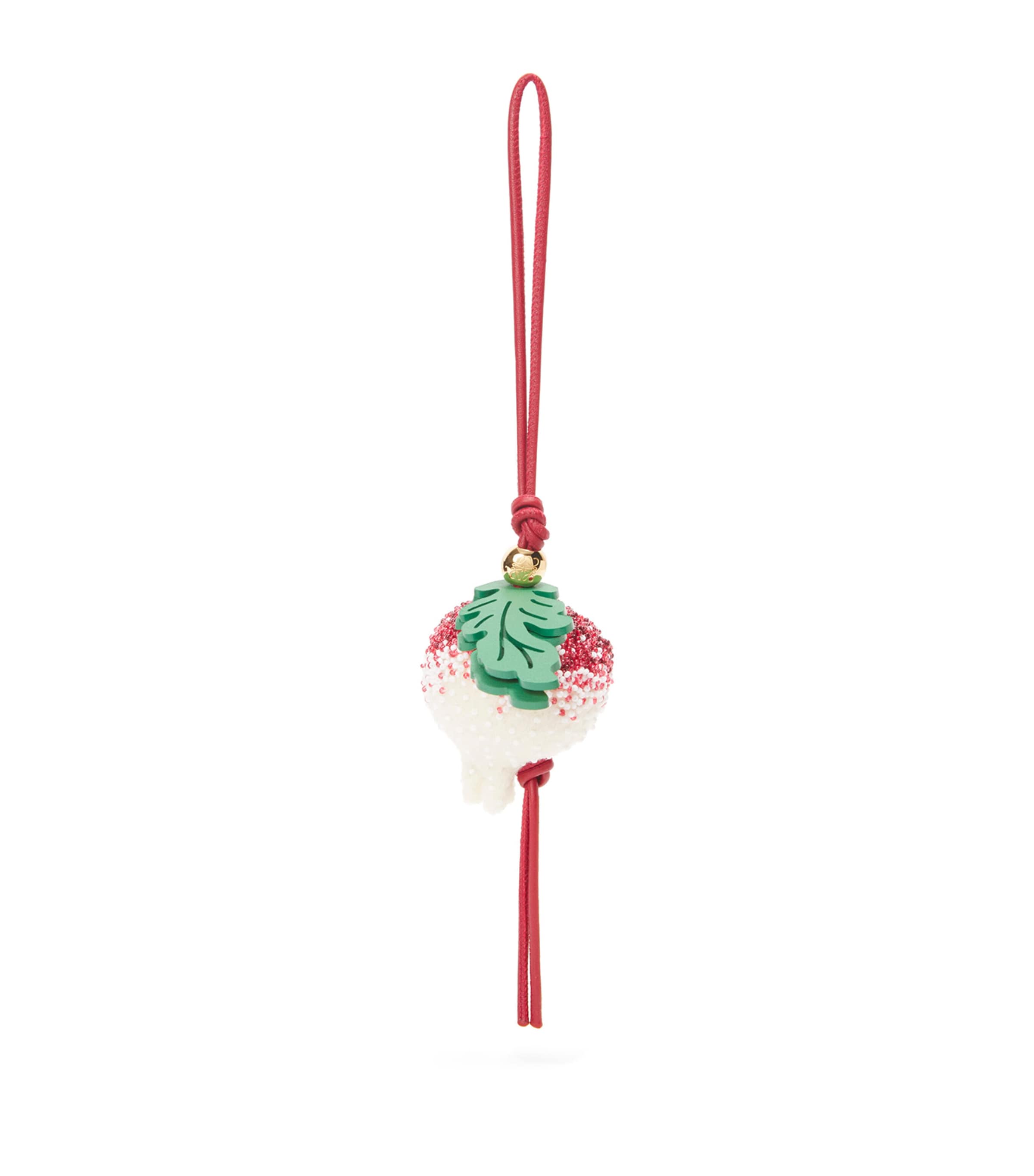 Loewe Embellished Radish Charm In Red