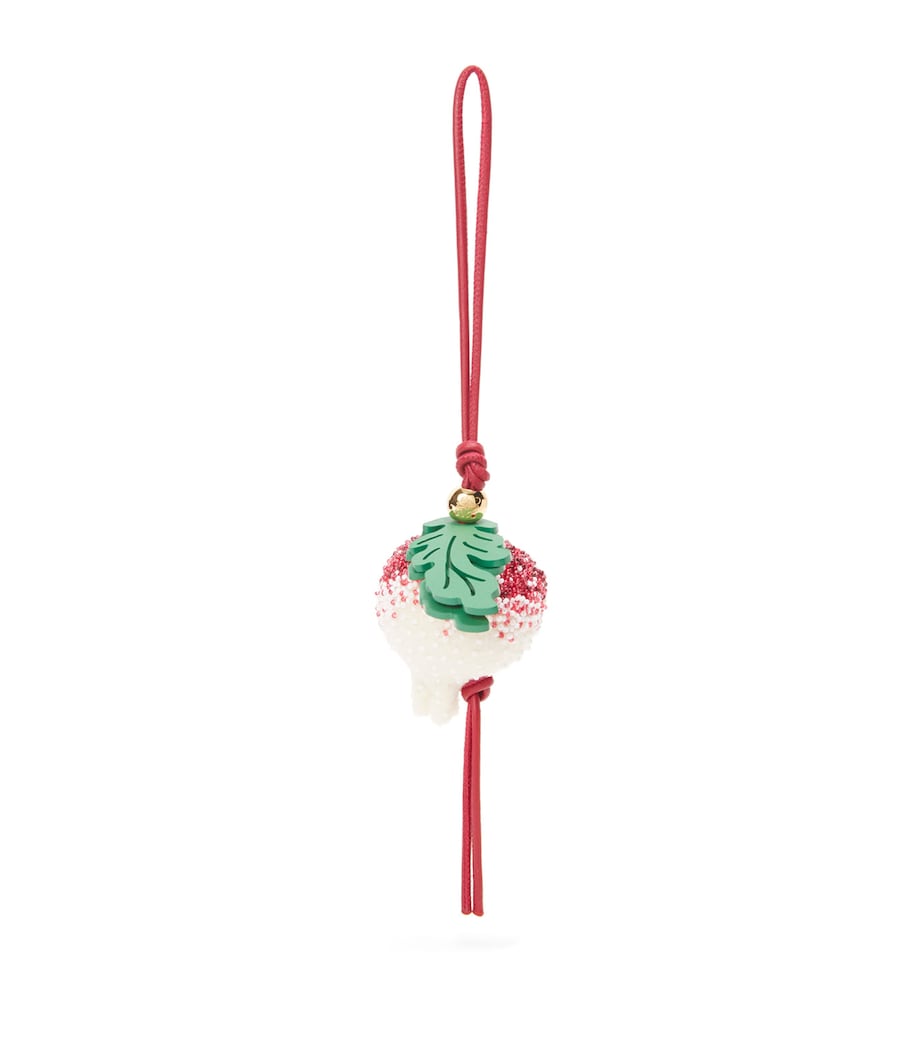 LOEWE Embellished Radish Charm Crimson/soft White Image 1
