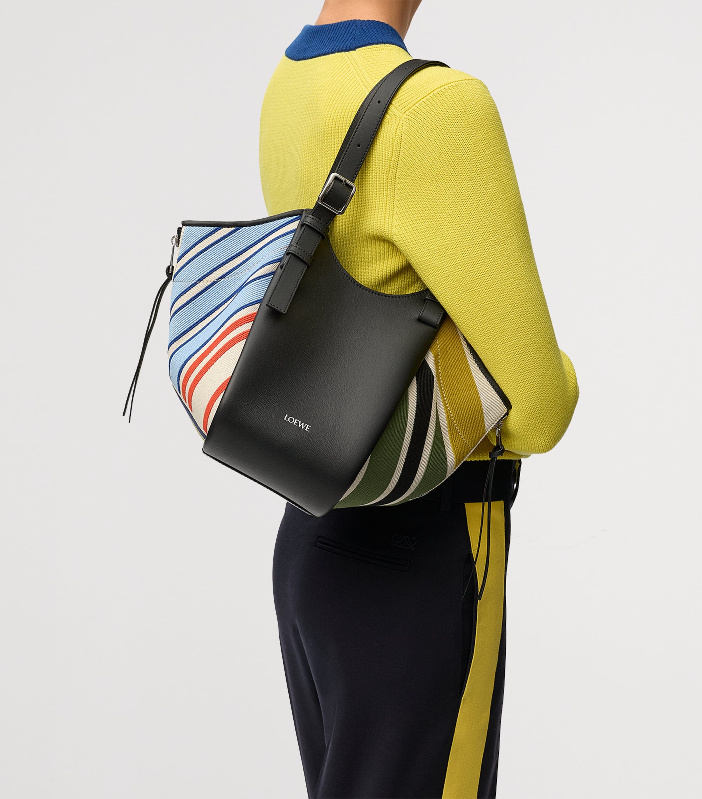 LOEWE Medium Canvas Hammock Flip Tote Bag Ecru/multicolor Image 2