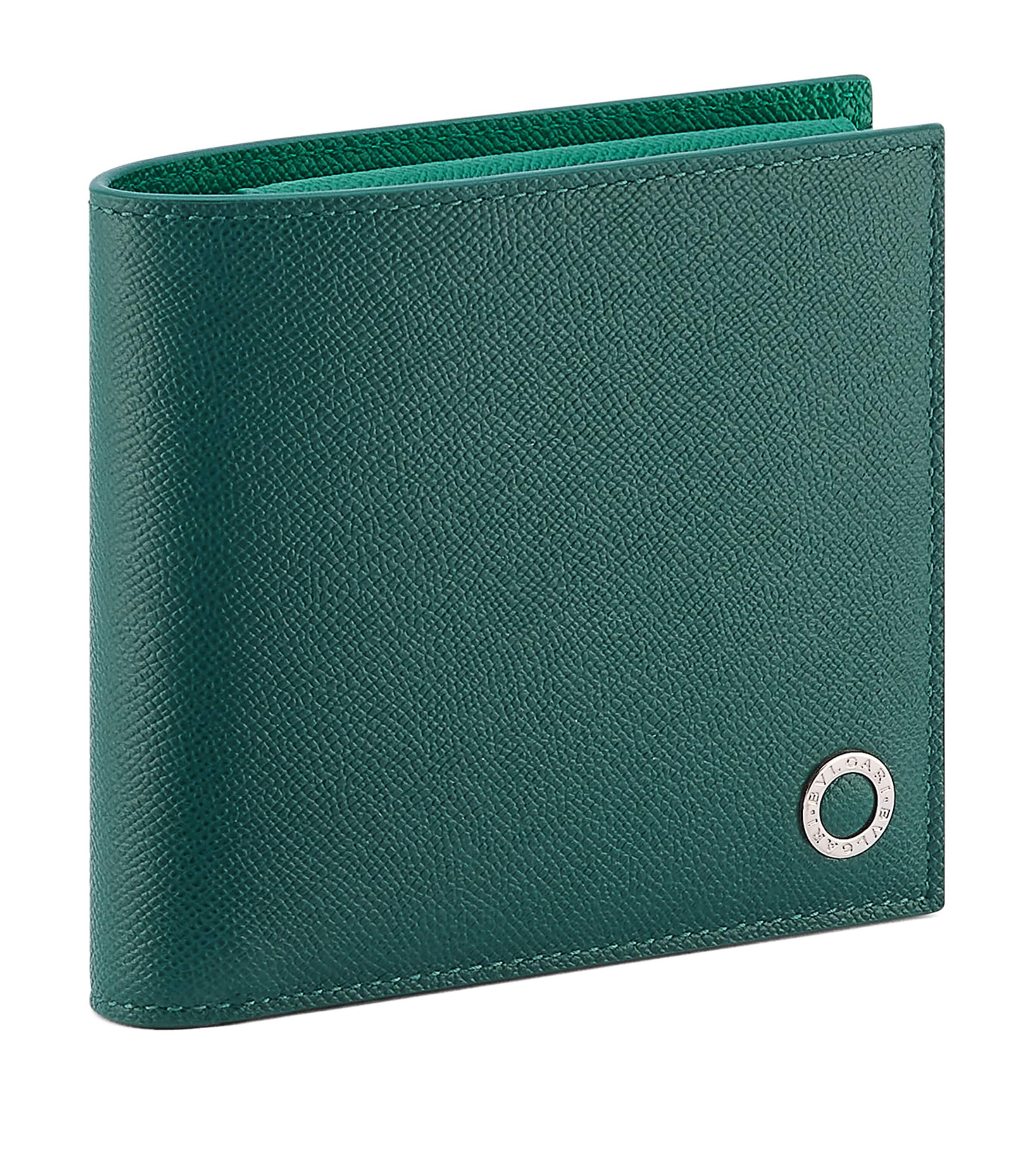 Leather Bvlgari Bvlgari Man Compact Wallet GREEN MEDIUM Image 1