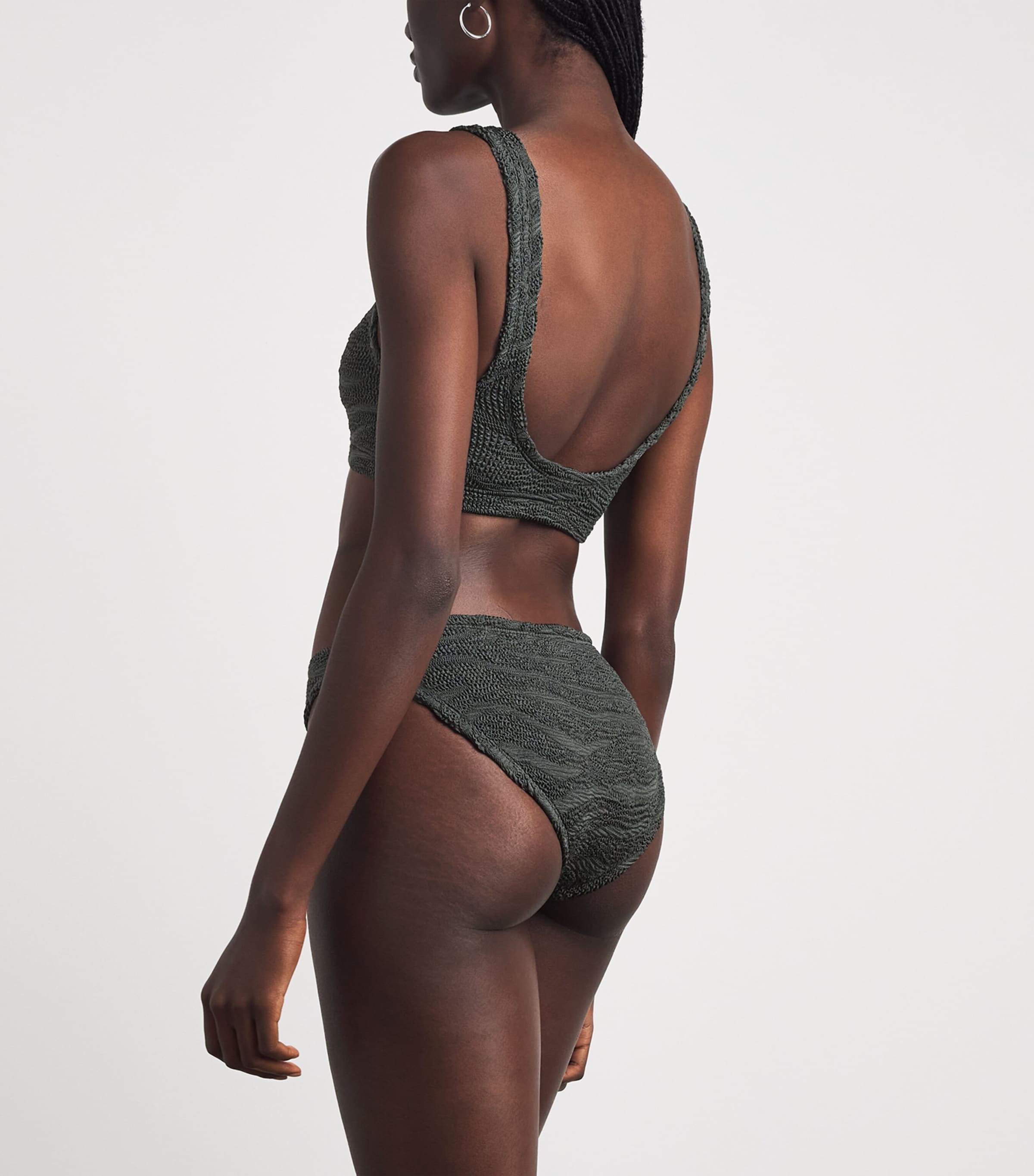Hunza G Womens Xandra Bikini Metallic Graphite Image 3