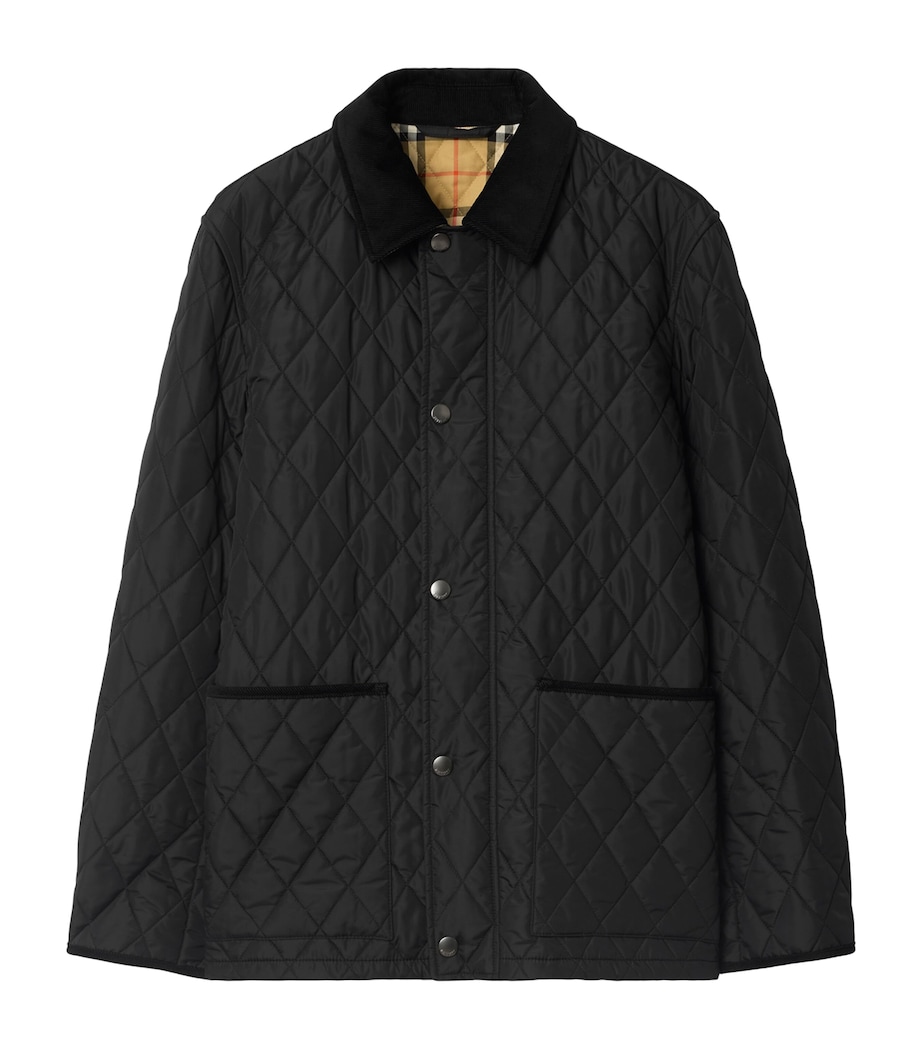 Burberry Mens Quilted Barn Jacket Black Image 1