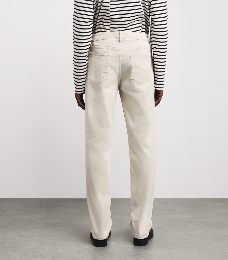 FRAME Mens The Modern Straight Jeans Milk Beige Image 5