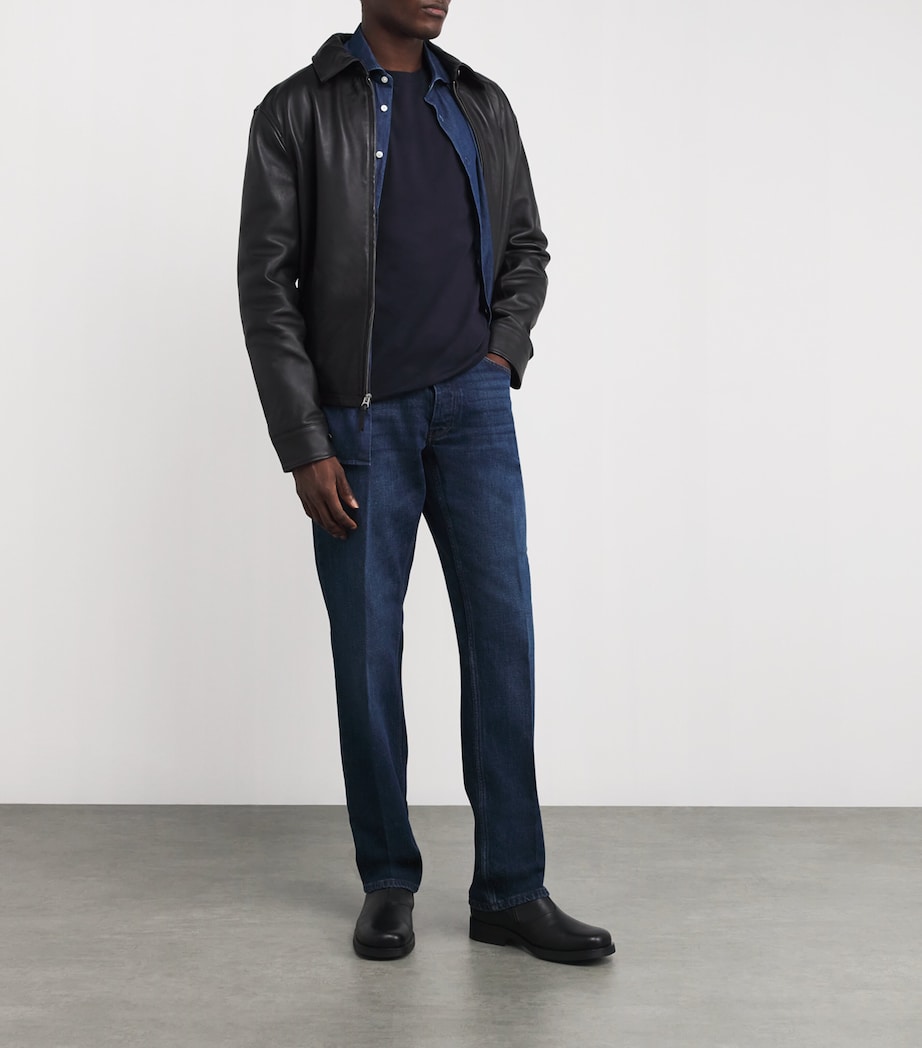 Cotton Crew-Neck T-Shirt 01 BLUE NAVY Image 2