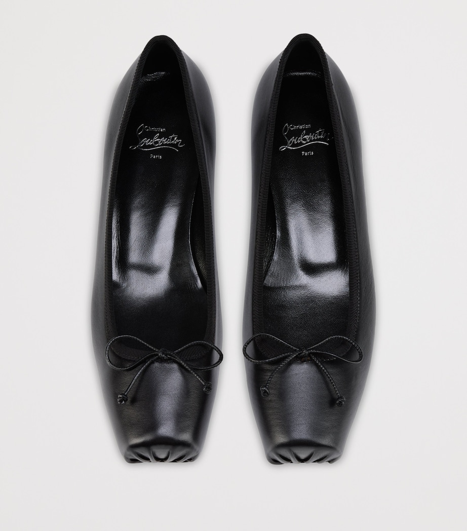 Christian Louboutin Womens Cassia Nodo Leather Ballet Flats Image 3