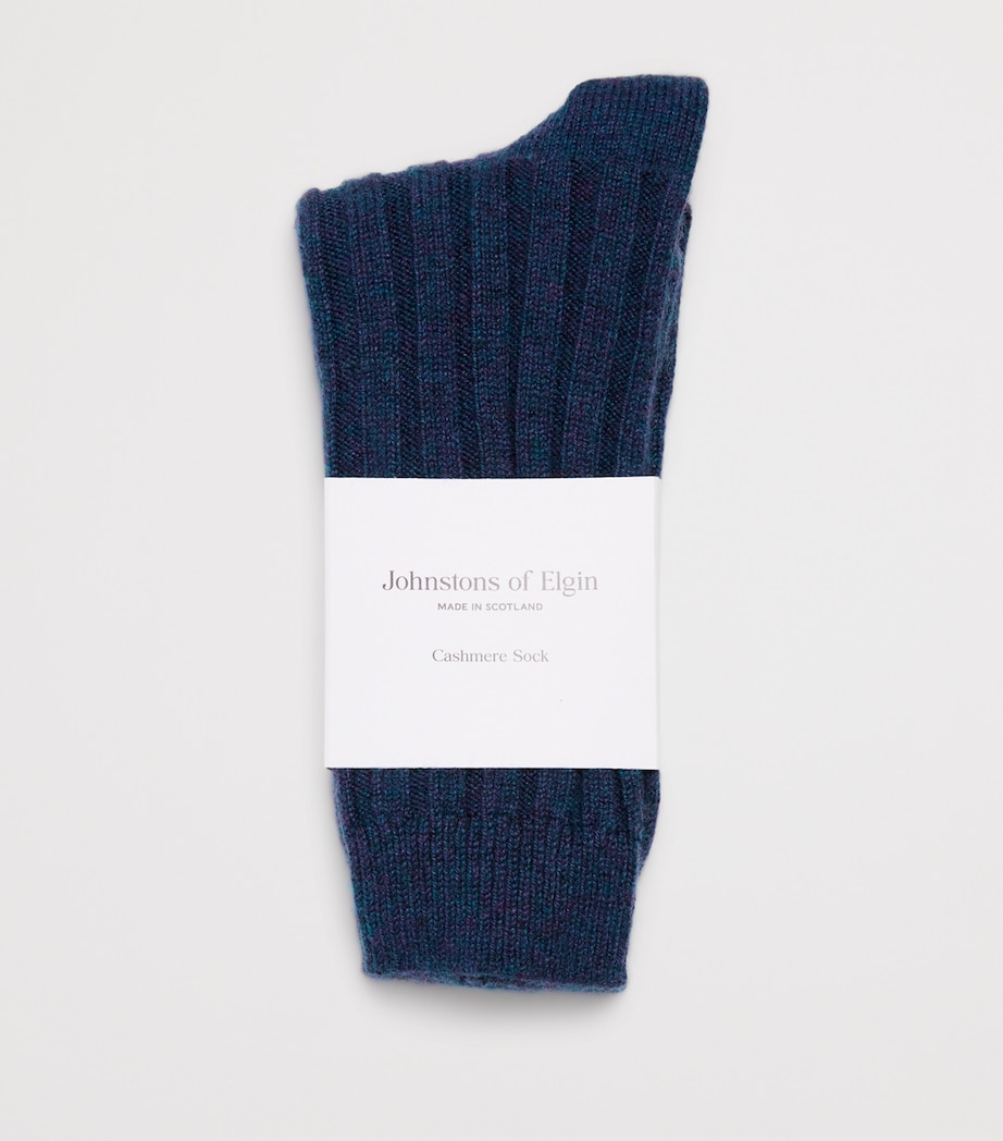 Cashmere Ribbed Socks HD7321 HEATHER NAVY Image 2