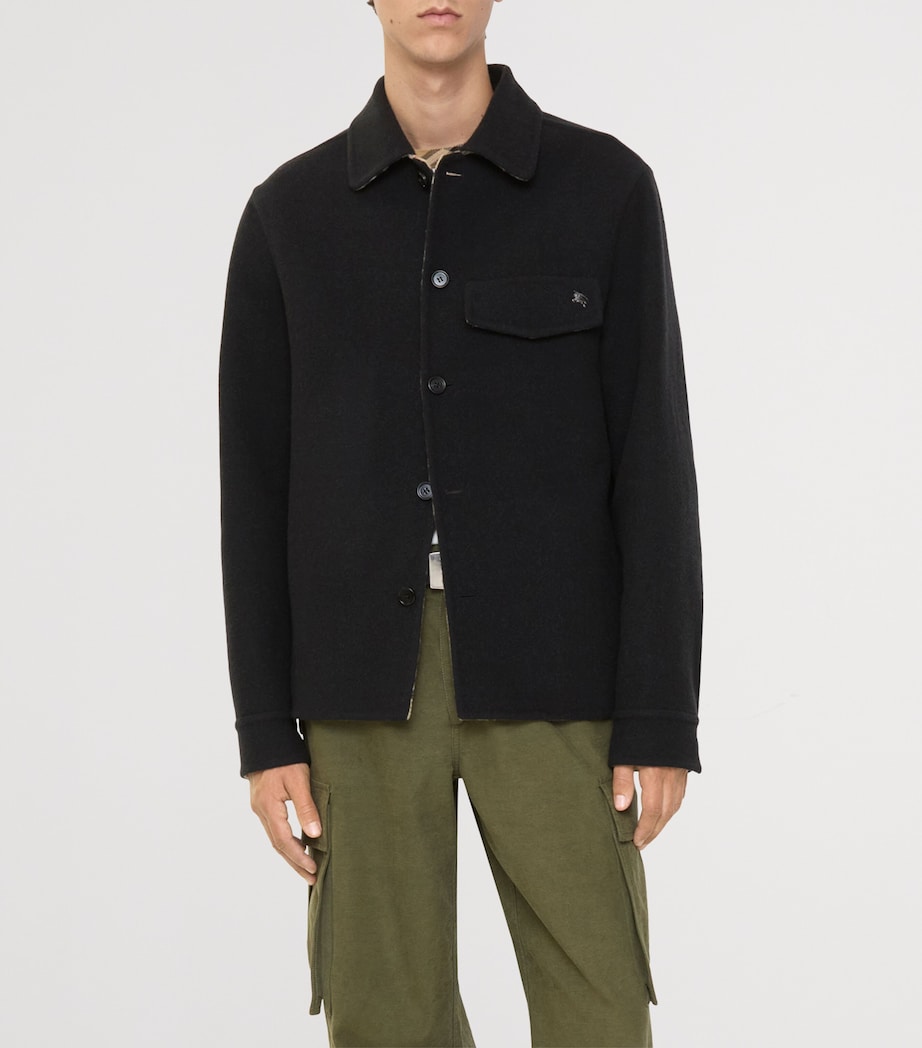 Wool Overshirt BLACK/SAND IP CHECK Image 3