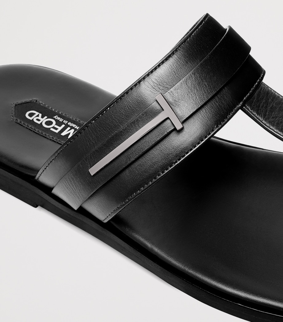 Leather Logo Sandals NAA Image 5