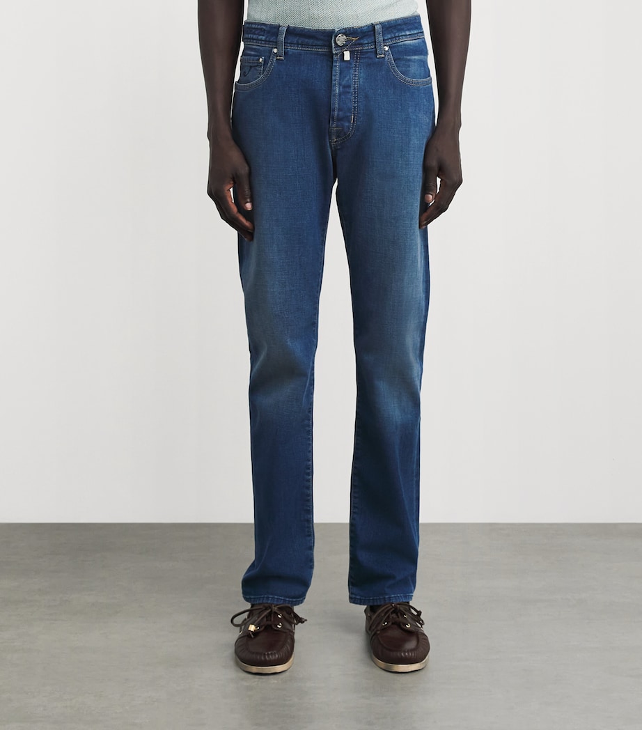 JACOB COHËN Mens Bard Slim Jeans Medium Blue Image 4