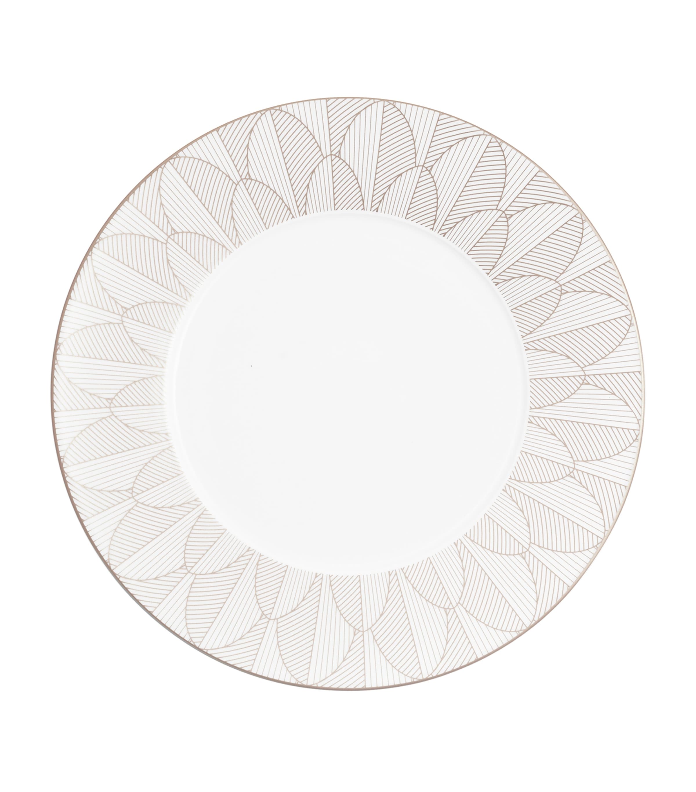 Christofle Porcelain Malmaison Platinum Impériale Dinner Plate (27cm) | Dining | Tableware | Plates | Designers | Christofle | Dining Room