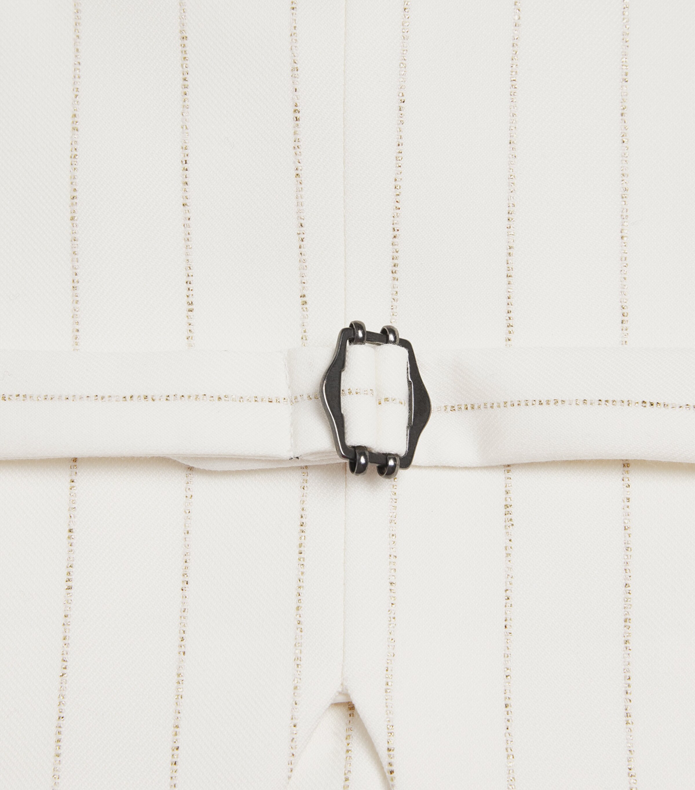 Metallic Pinstripe Waistcoat IVORY/GOLD Image 5