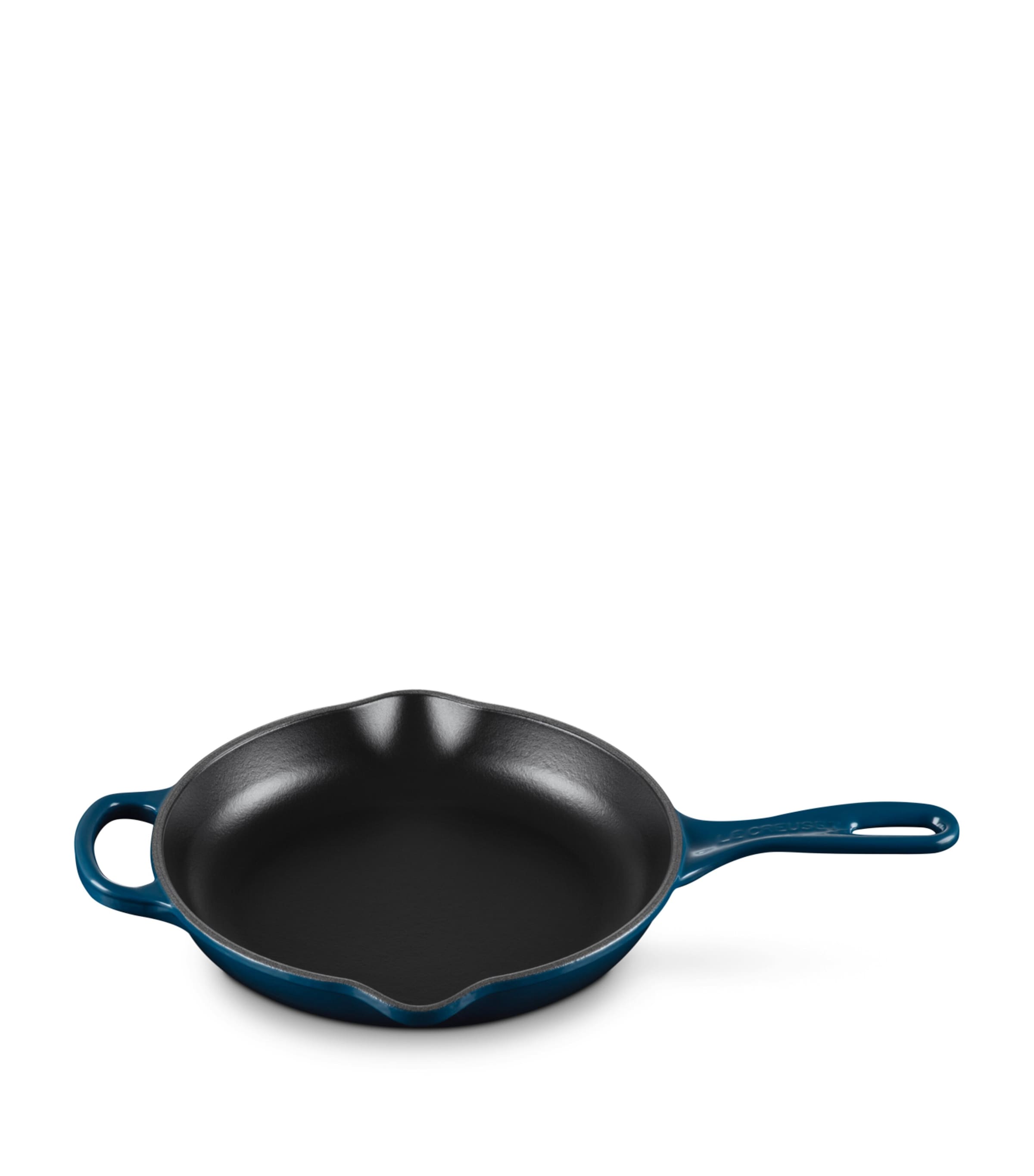 Le Creuset Signature Handle 9 Inch Enamel Cast Iron Skillet In Blue