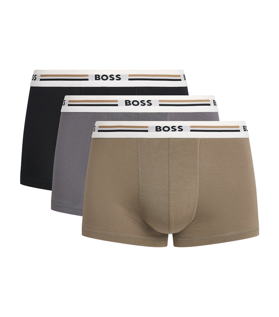 BOSS Mens Revive Logo Boxer Briefs (Pack of 3) Open Image 1