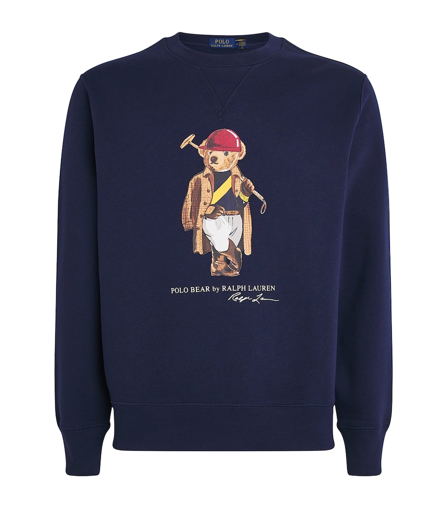 Cotton-Blend Polo Bear Sweatshirt NWPRT NVY-SOCIETY BR Image 1