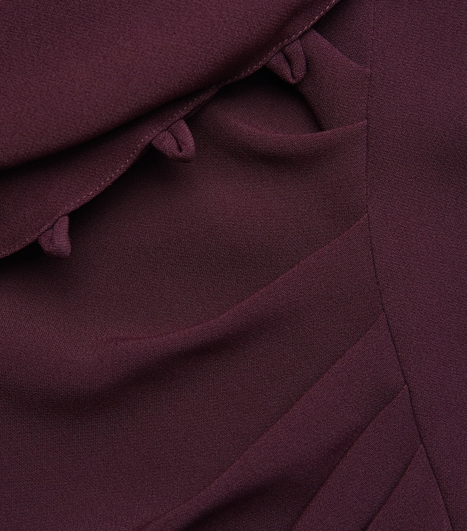 Satin Rouleaux Midi Dress 2757 MERLOT Image 5