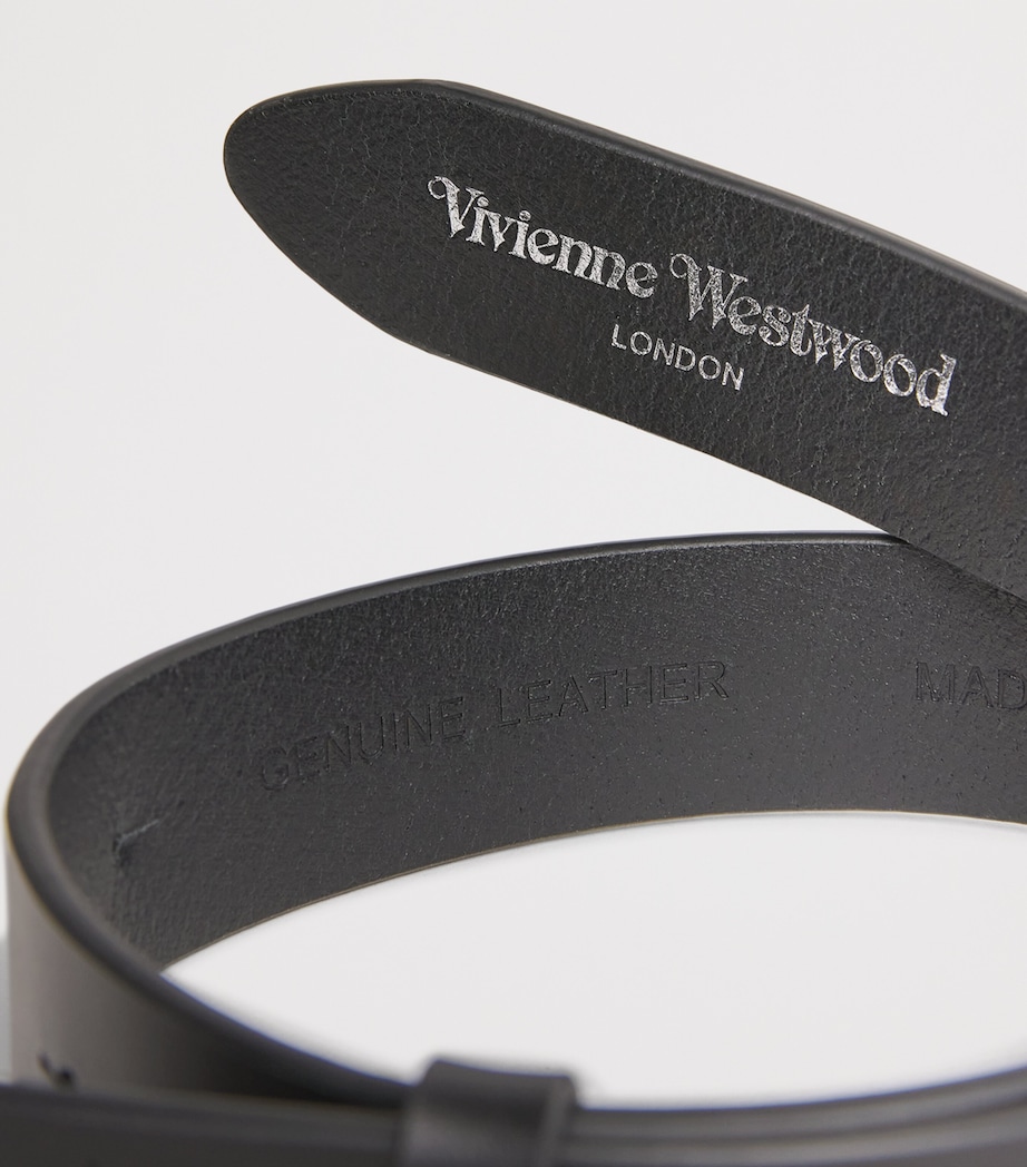 Vivienne Westwood Leather Orb Belt Black Image 4