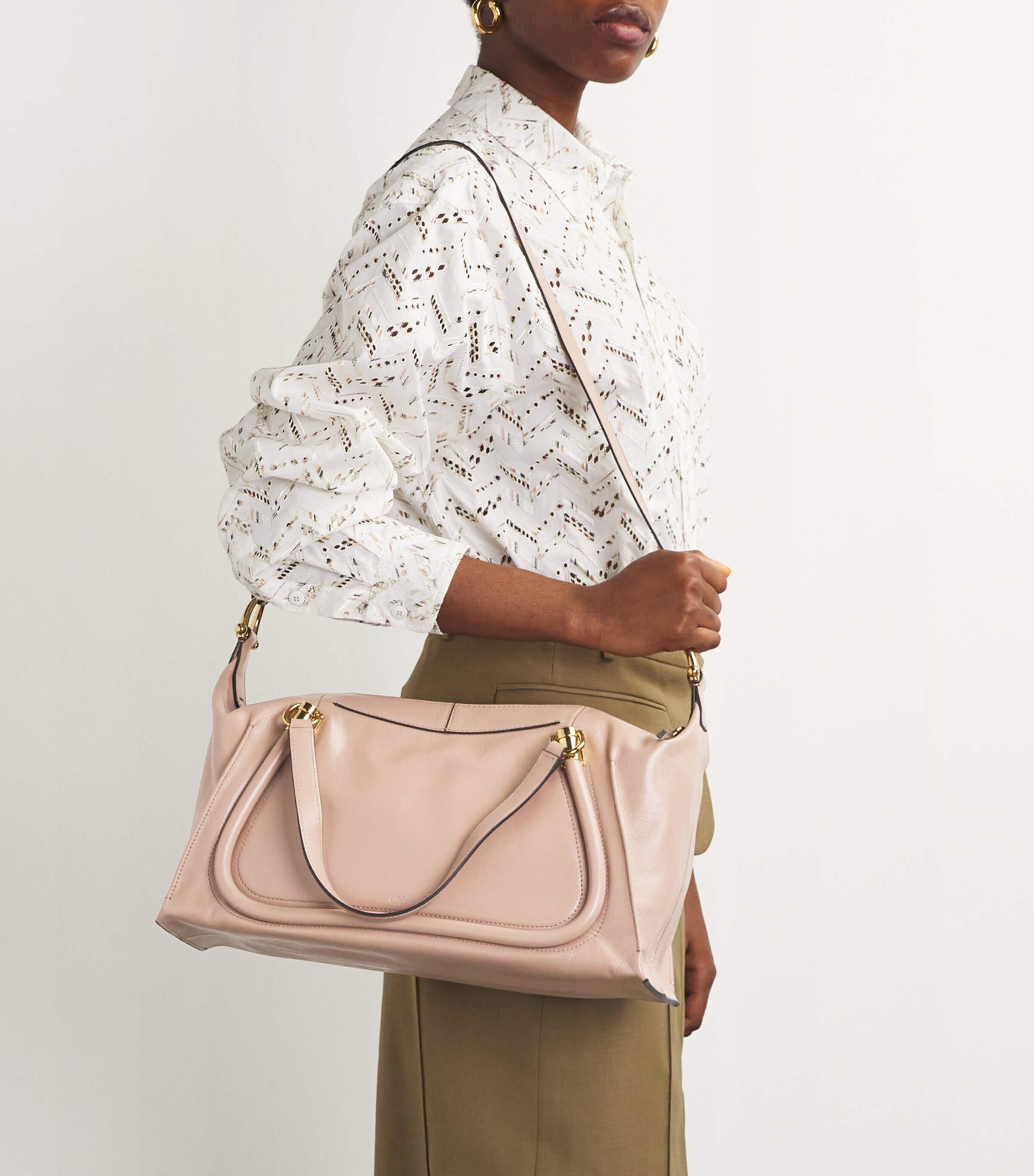 Chloé Leather Paraty 24 Shoulder Bag | Harrods US