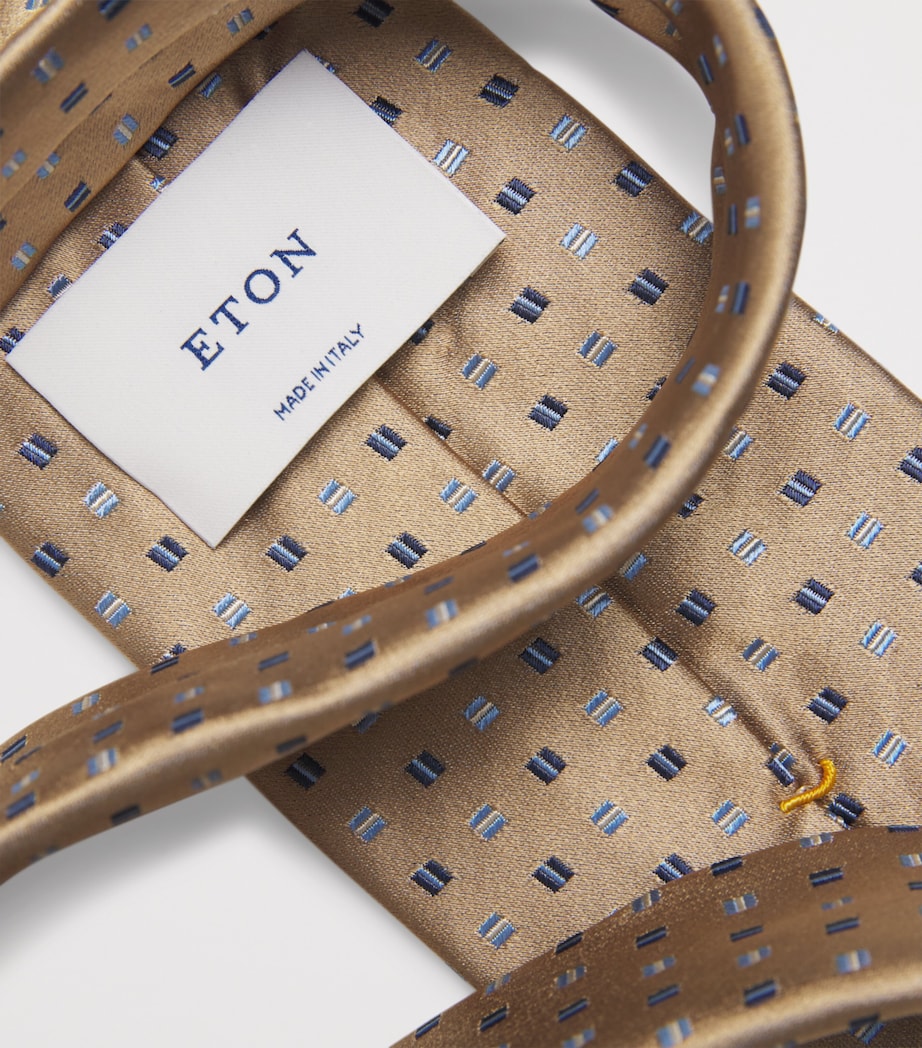 Silk Geometric Tie 30 LIGHT BLUE Image 3