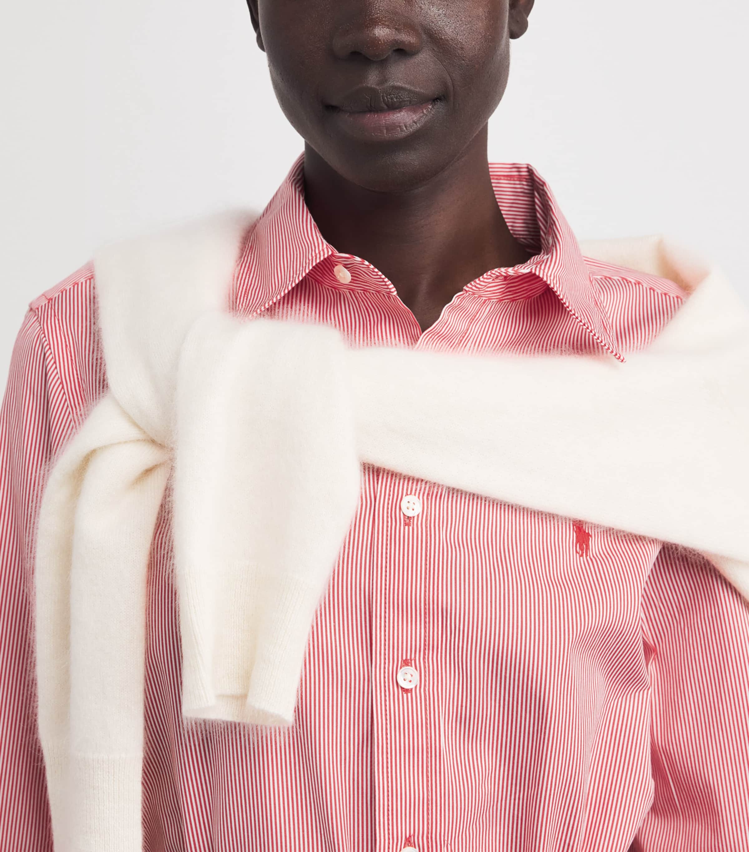 Polo Pony Midi Shirt Dress 2000A RED WHITE Image 6