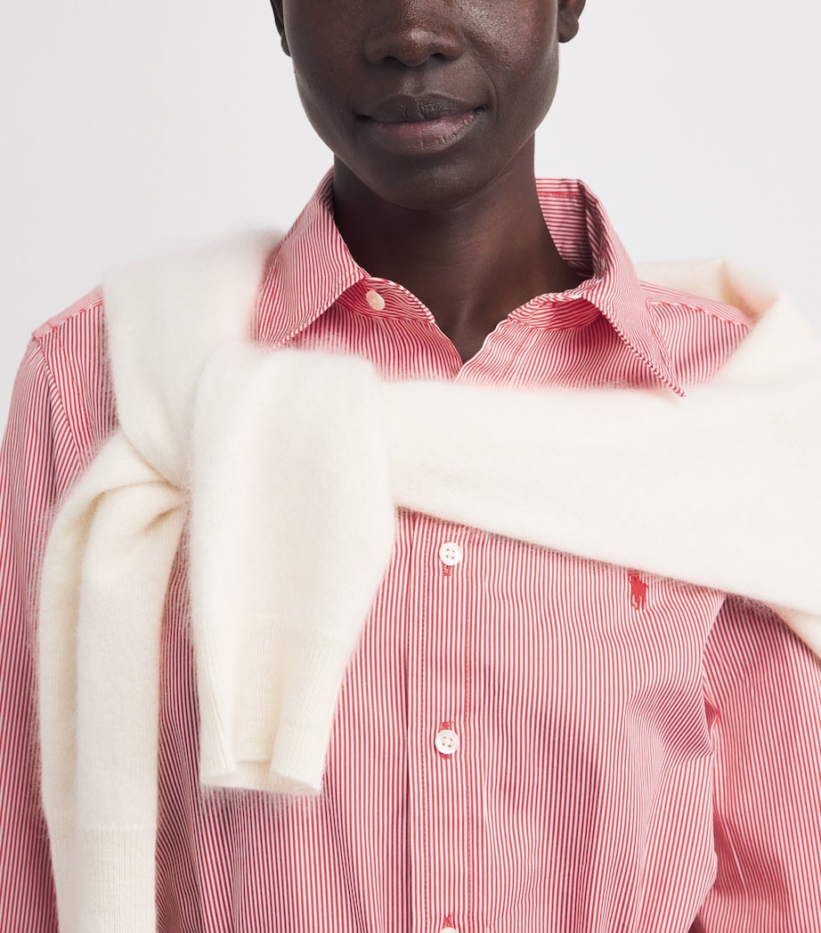 Polo Pony Midi Shirt Dress 2000A RED WHITE Image 6