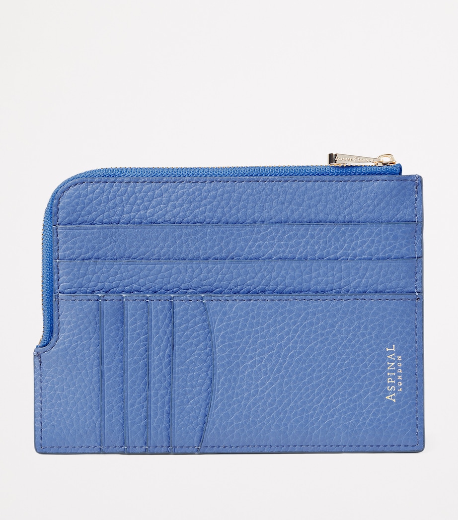Leather Zipped Travel Wallet CAPRI BLUE Image 3