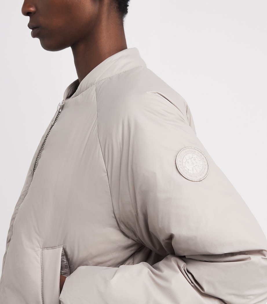 Down Elba Bomber Jacket LIMESTONE CALCAIRE Image 7