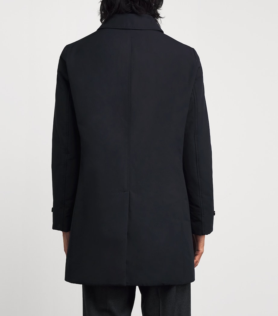 Cotton-Blend Down Overcoat 50101 - NAVY / NAVY Image 4