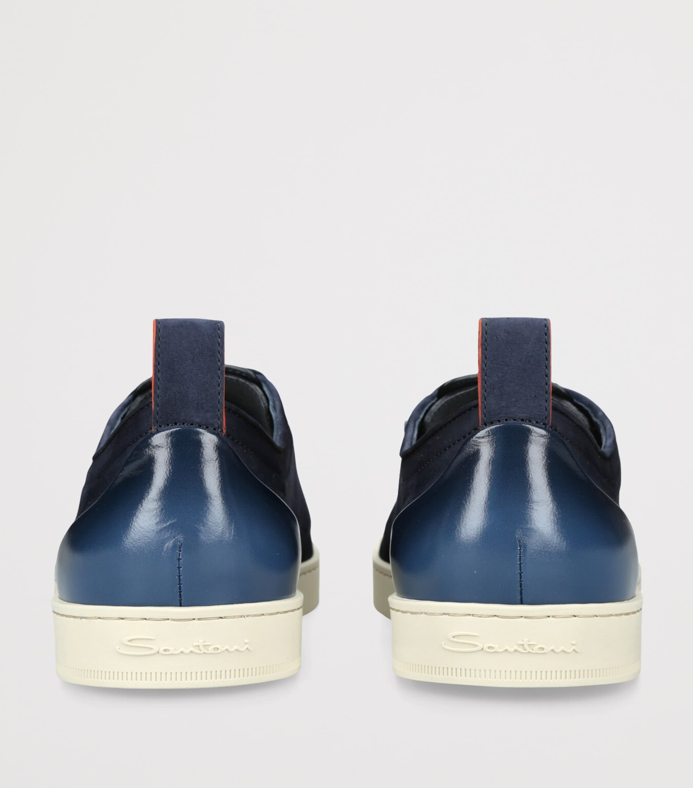 Nubuck Leather Sneakers NAVY Image 2