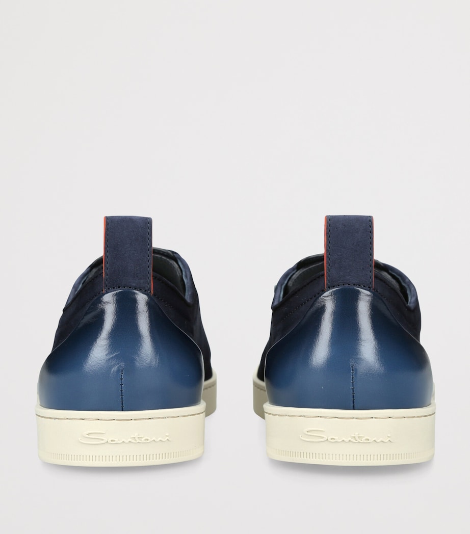 Nubuck Leather Sneakers NAVY Image 2
