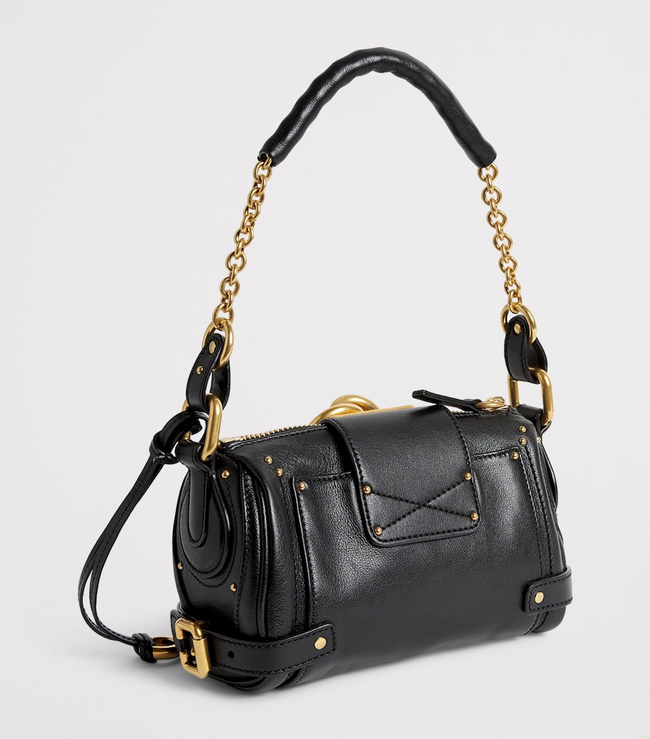 Small Leather Paddington Shoulder Bag BLACK Image 2