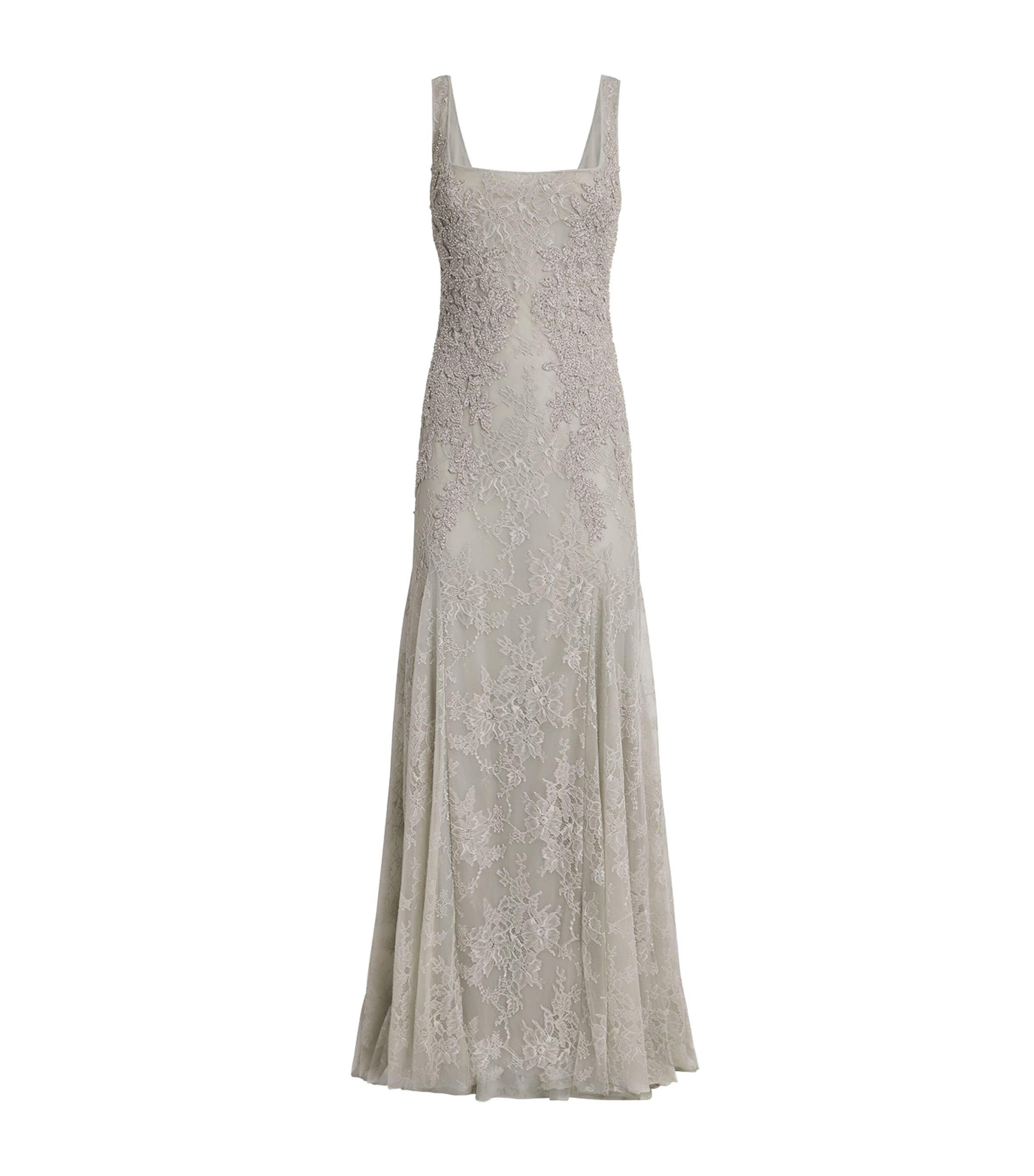 Costarellos Lace Elyisa Gown In Gray