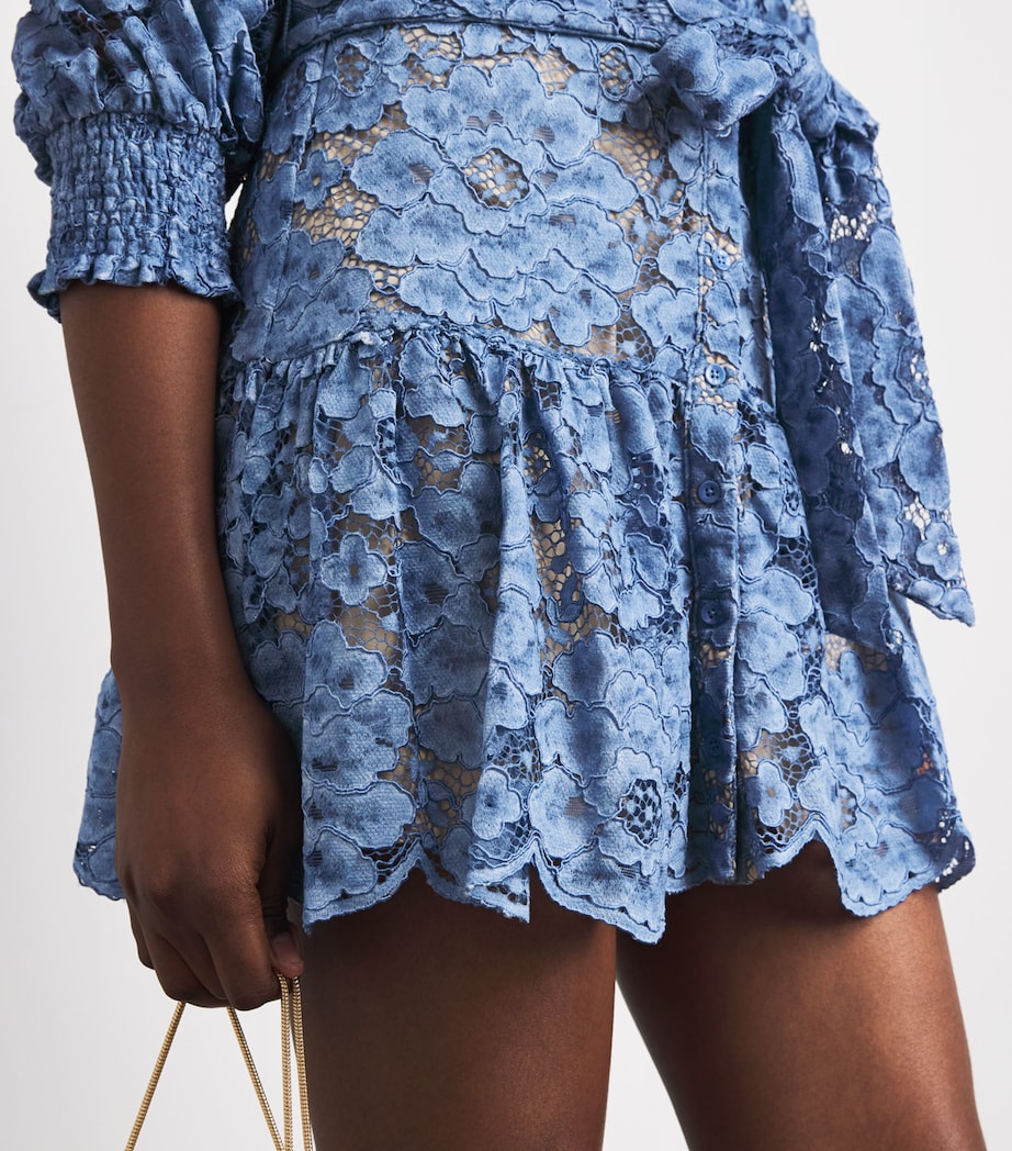 Alice+Olivia Blue Lace Cora Shirt Dress | Harrods US Alice+Olivia Blue Lace Cora Shirt Dress | Harrods US
