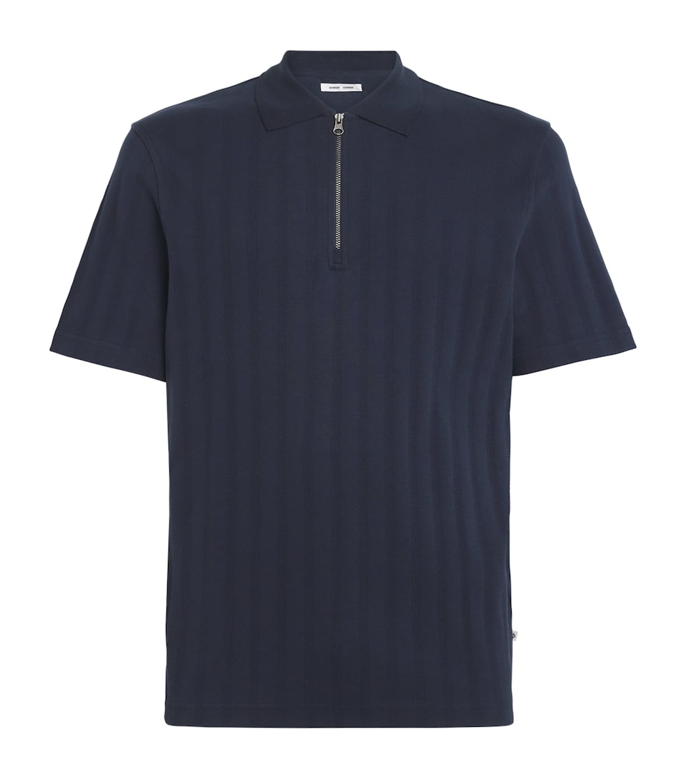 SAMSOE SAMSOE Cotton Zip-Up Saolli Polo Shirt Salutte