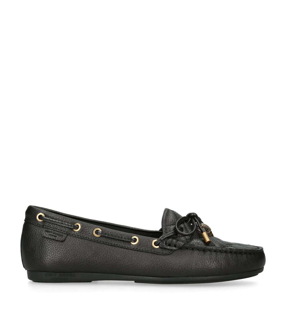 Kurt Geiger London Leather Eagle Moccasins Black Image 3