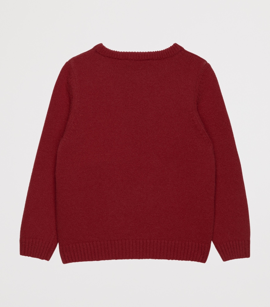 Wool-Blend Timothy Teddy Sweater (2-5 Years) RED Image 2