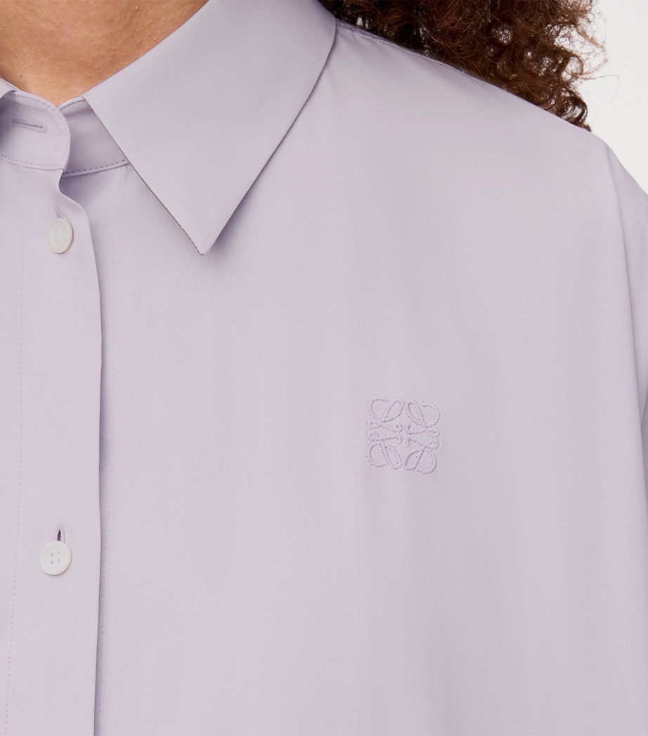 Cotton-Blend Trapeze Shirt LILAC Image 5