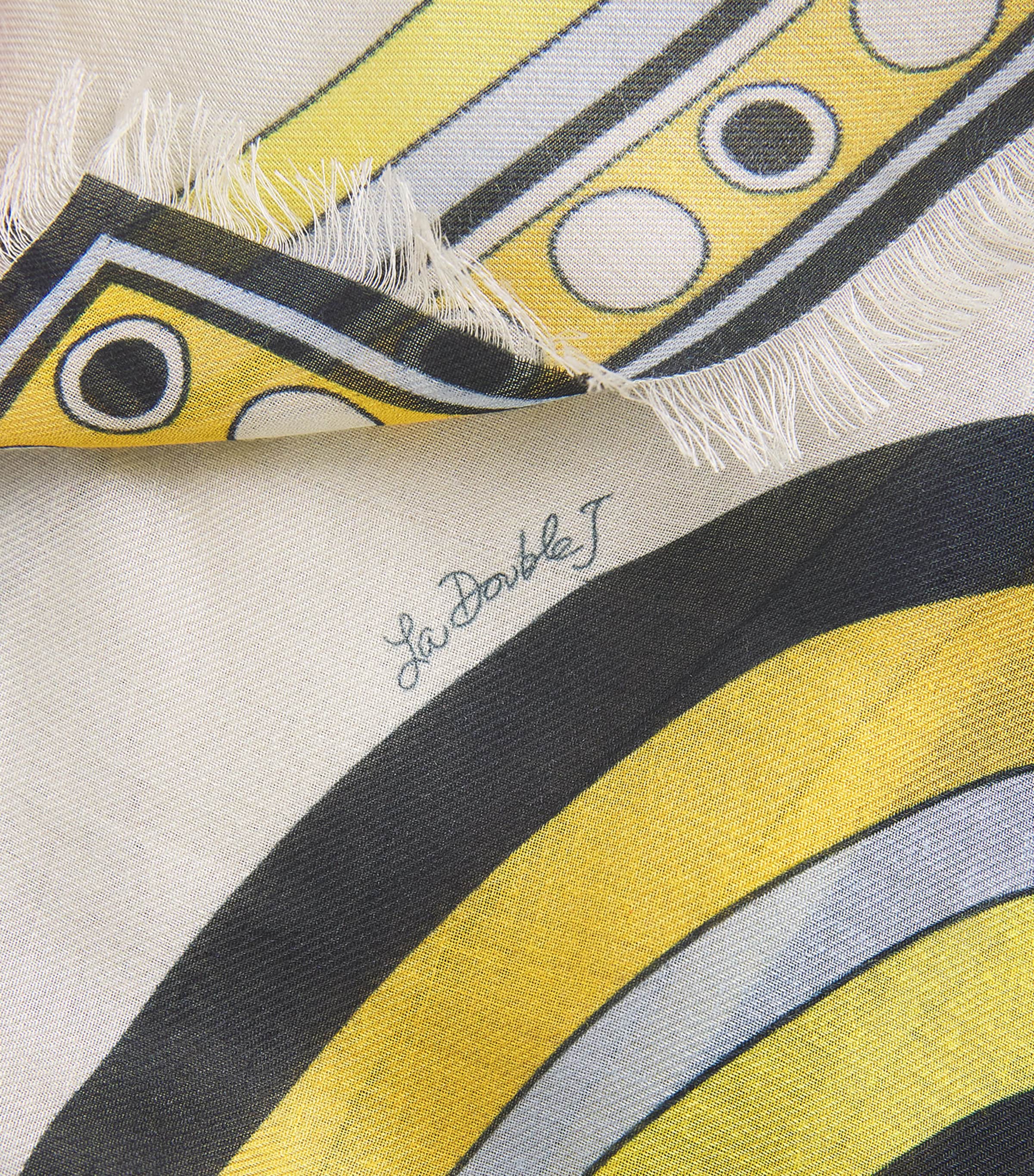 La Doublej Geometric Fringe Scarf Placée Image 4