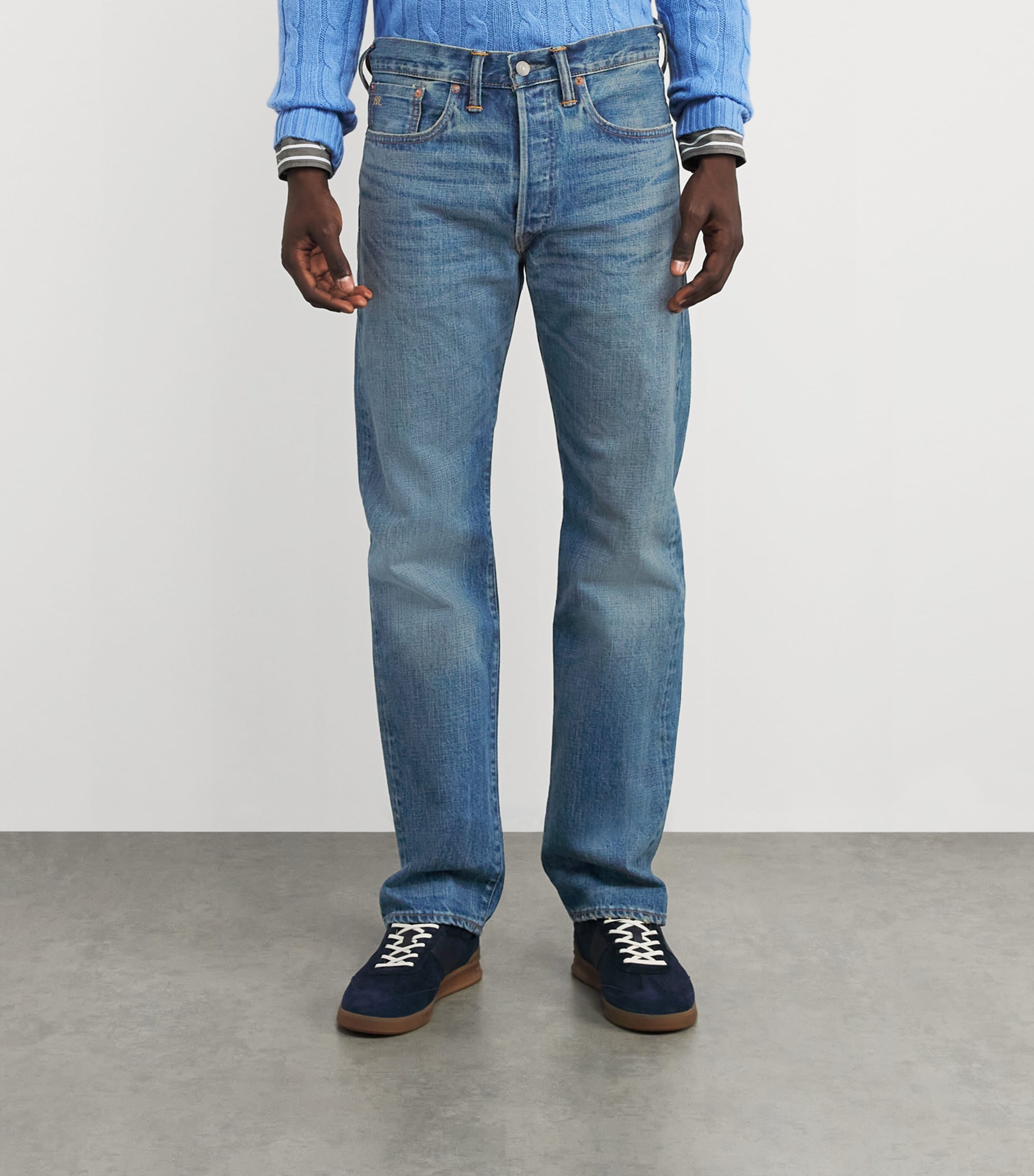 Double RL Straight Jeans BLUE Image 3