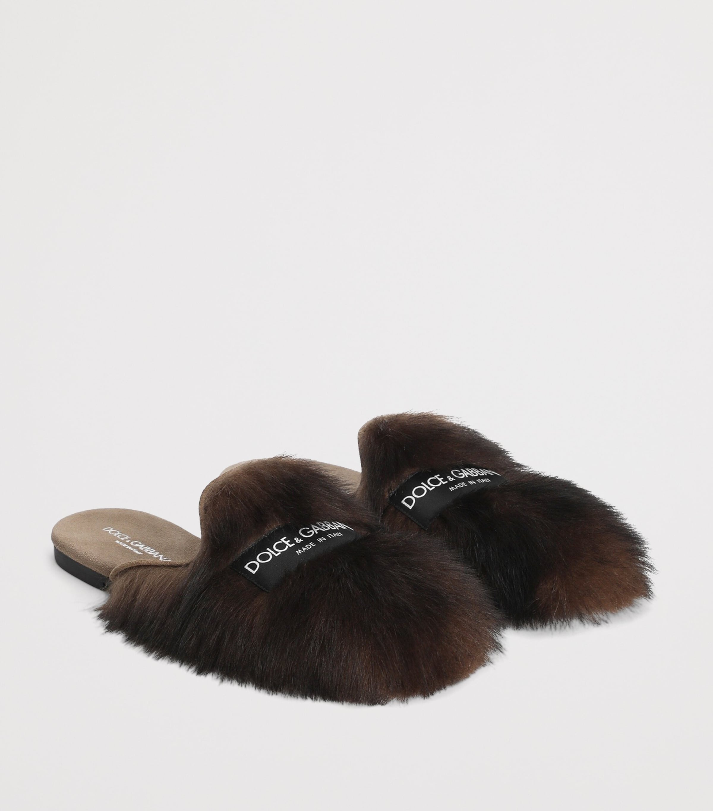 Dolce&Gabbana Shearling Slippers Maho Image 2