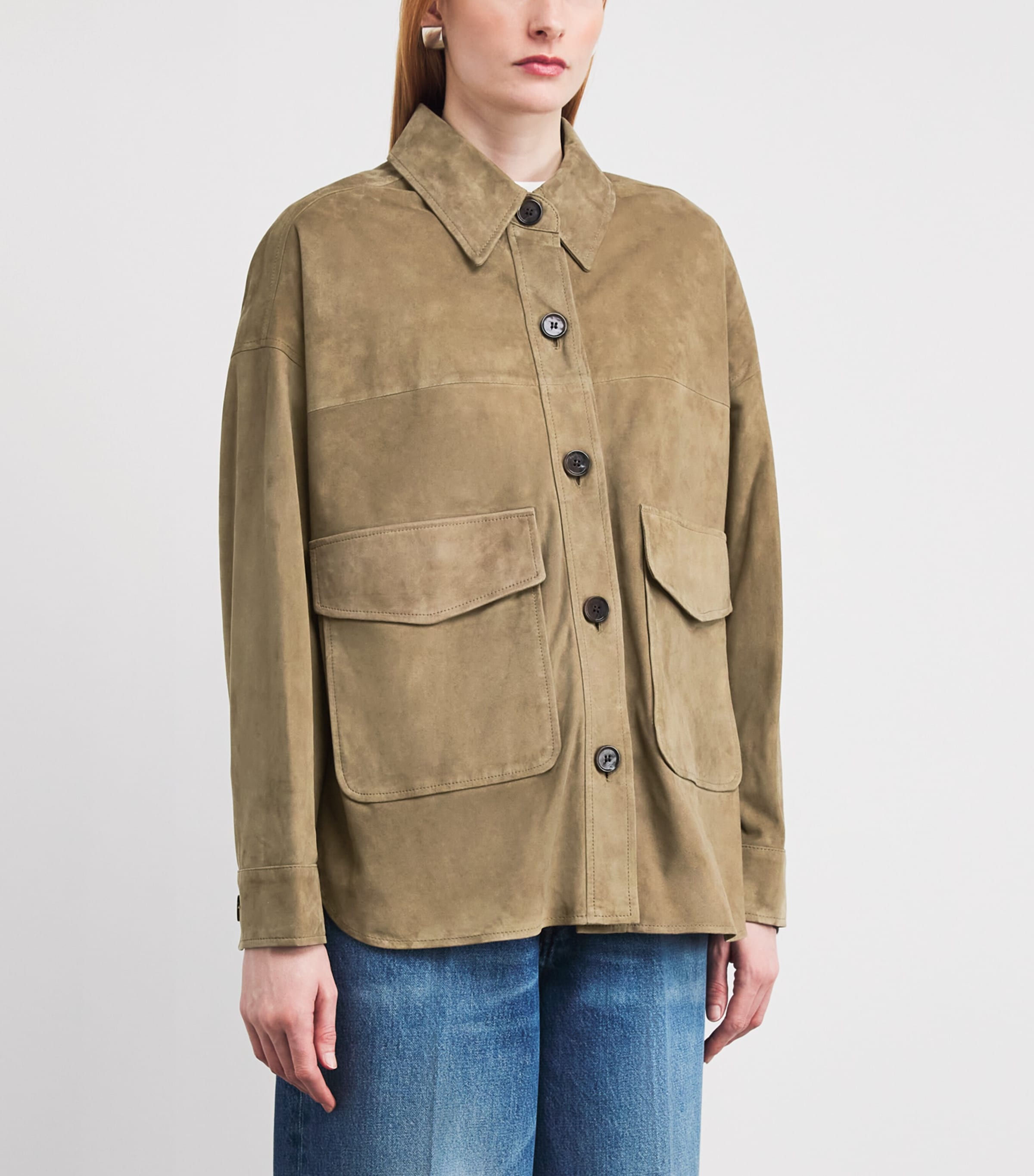 Suede Kaylee Jacket OLIVE Image 3