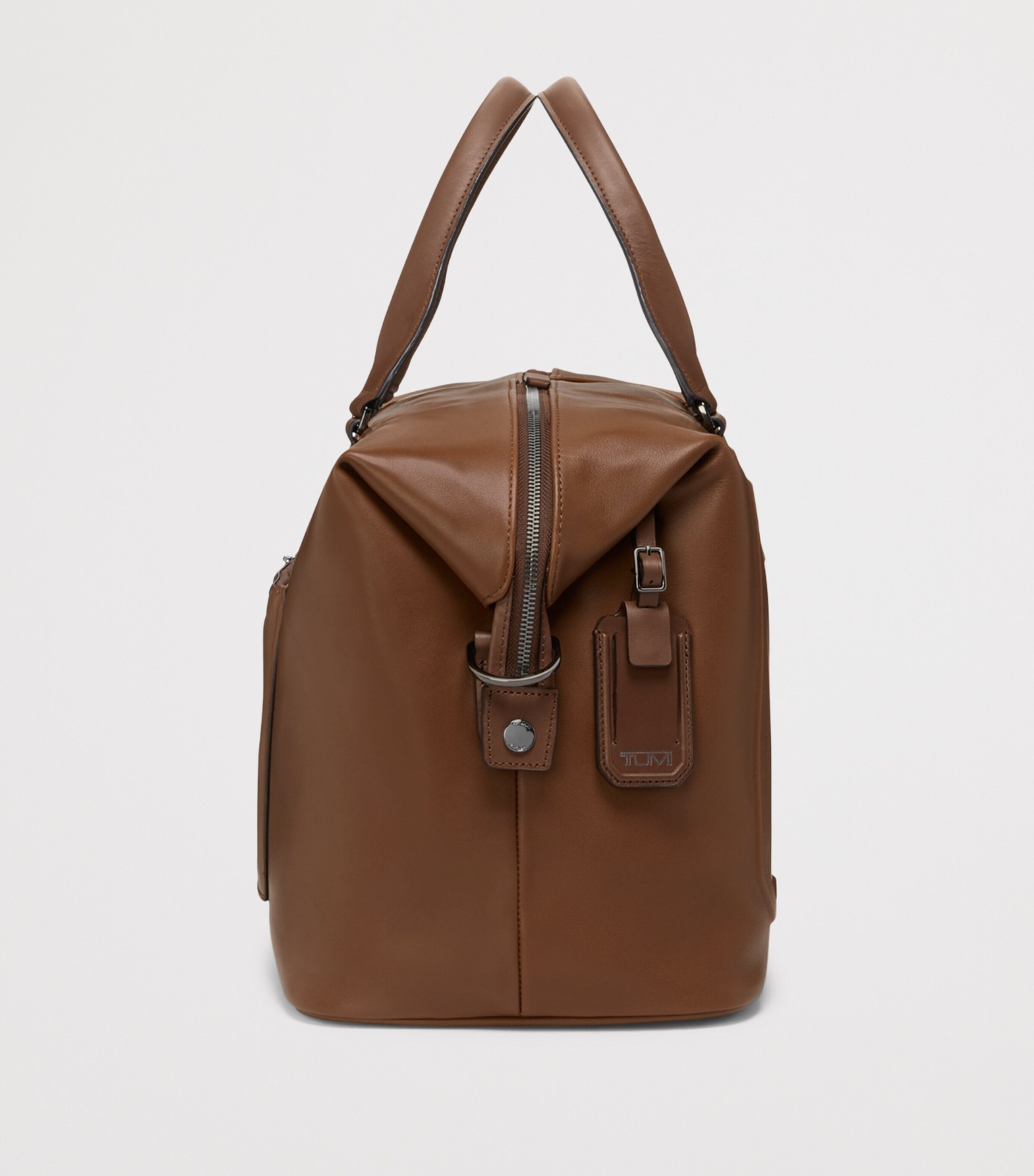 Tumi Leather Nelson Duffle Bag (52cm) Cognac Bombe Image 4