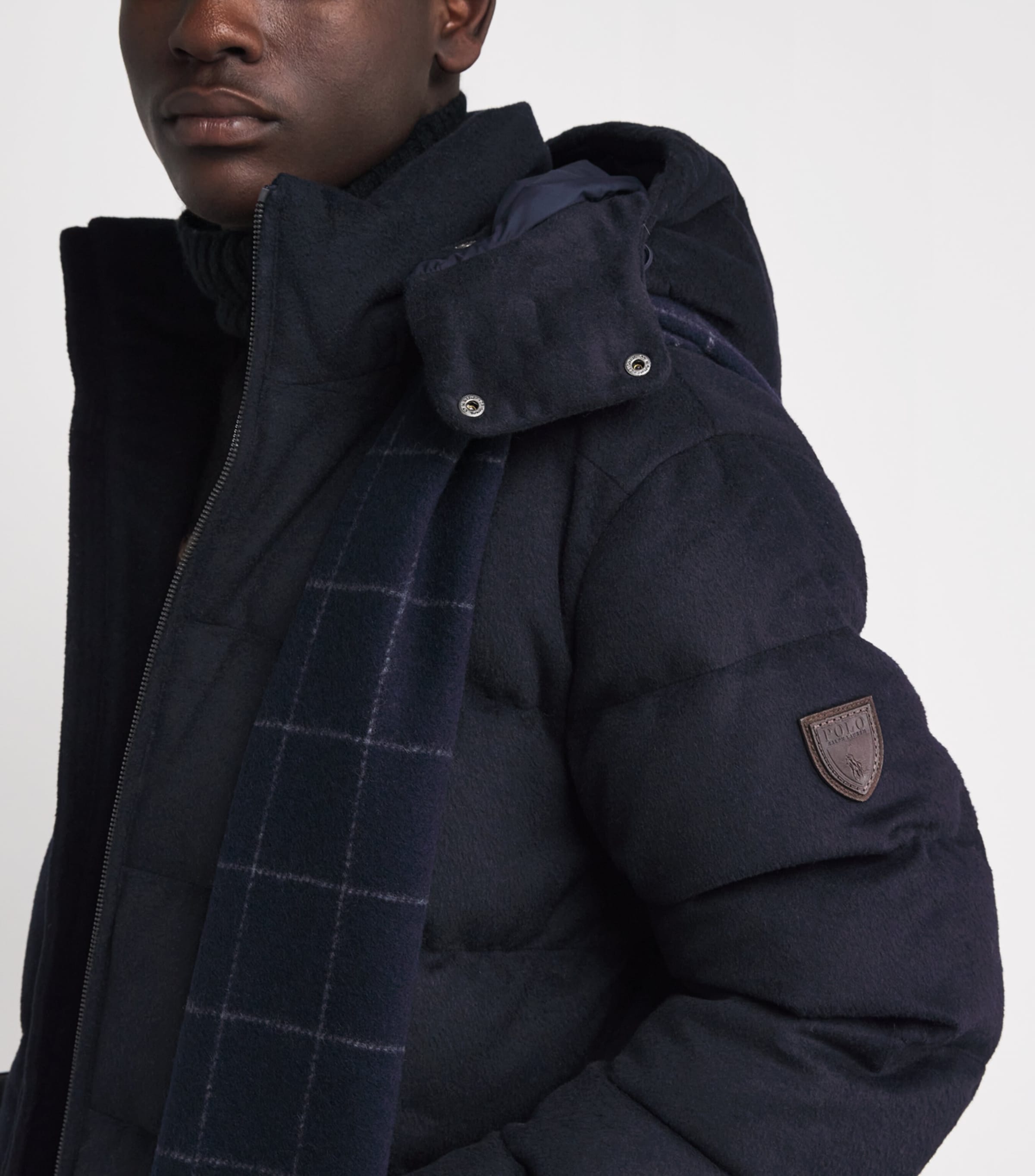 Down Melton Decker Puffer Jacket NAVY Image 7