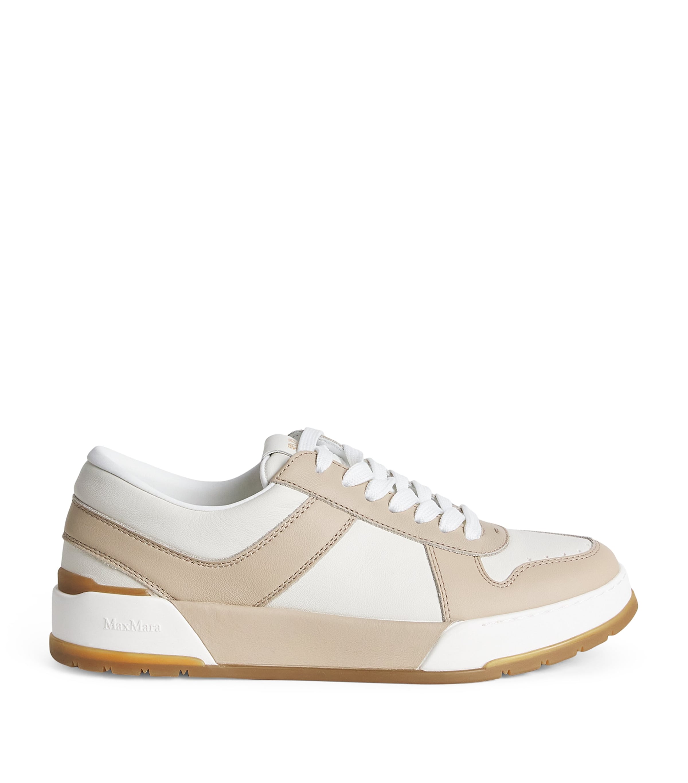Max Mara Leather Chill Sneakers In White
