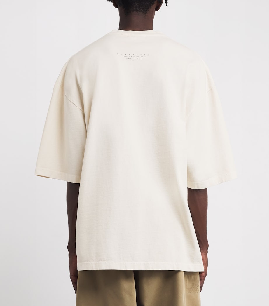 Willy Chavarria Mens Cotton Printed Northsider T-Shirt Off White Image 4