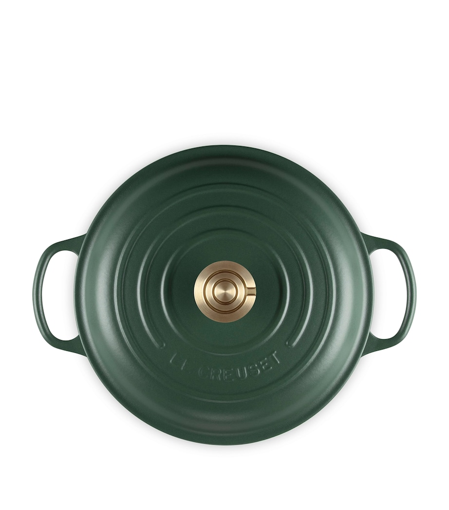 Le Creuset Cast Iron Shallow Round Casserole Dish (26cm) Green Image 5