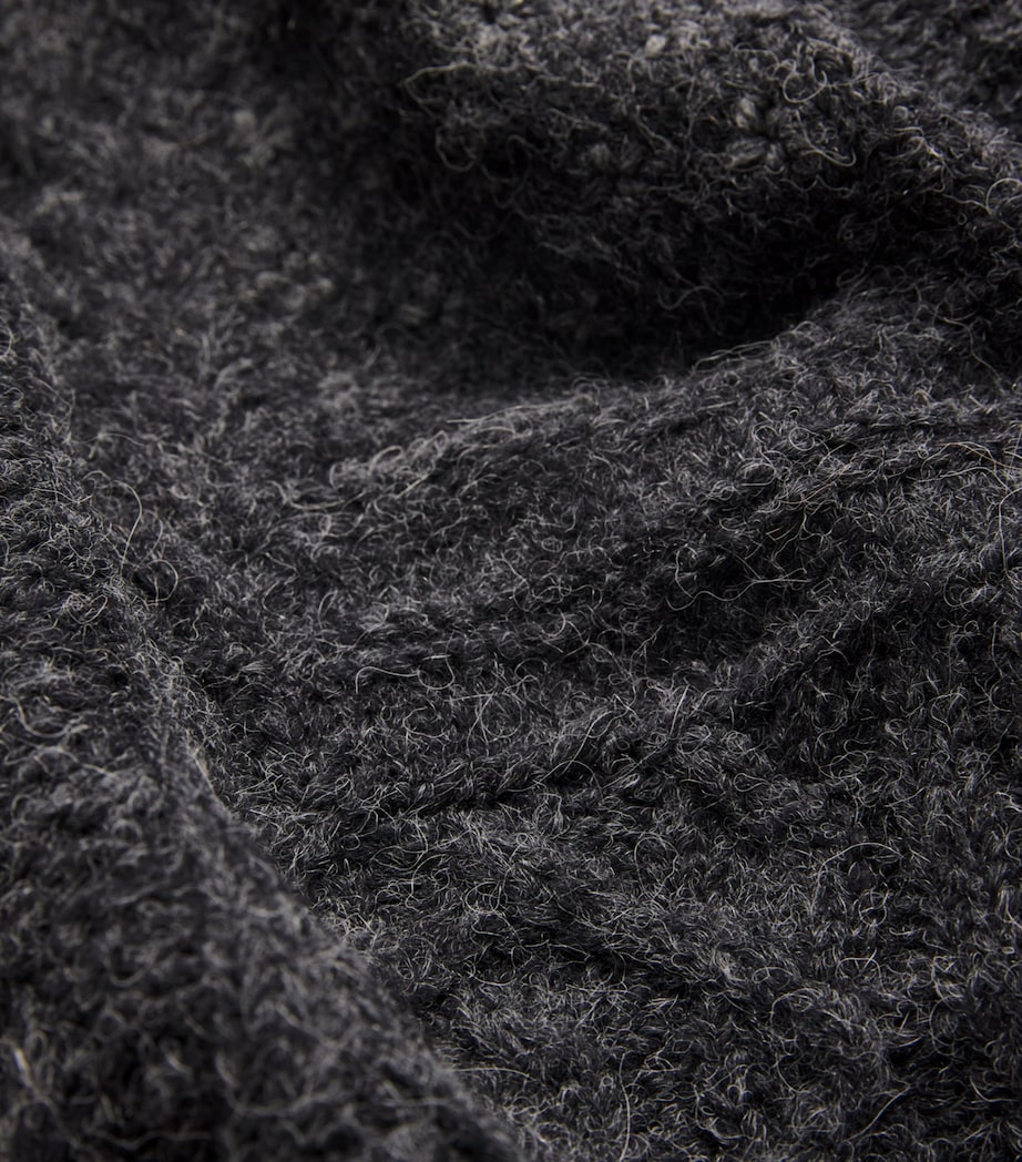 Wool-Blend Monochrome Flag Sweater GREY Image 5