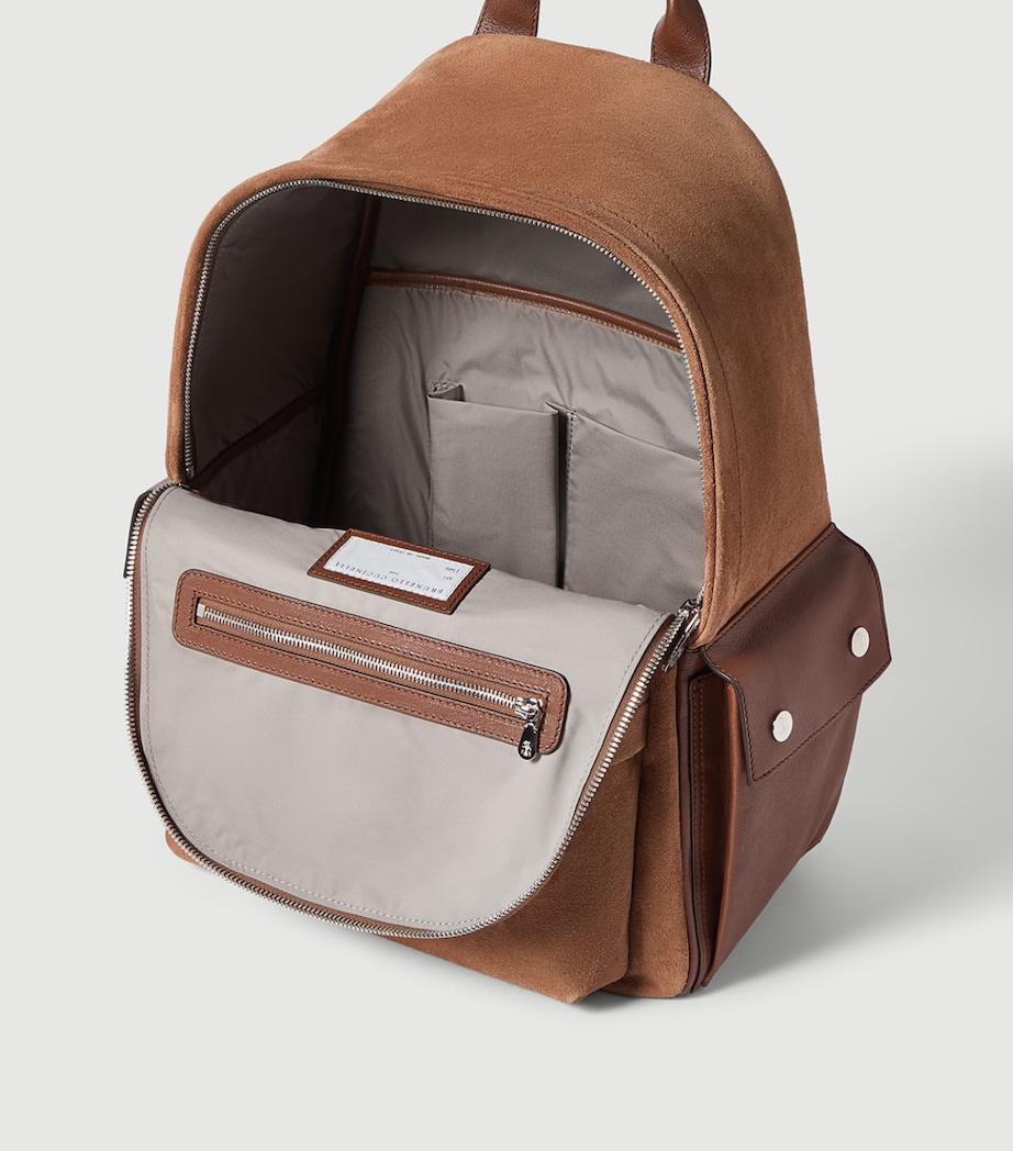 Brunello Cucinelli Suede Travel Backpack Image 5